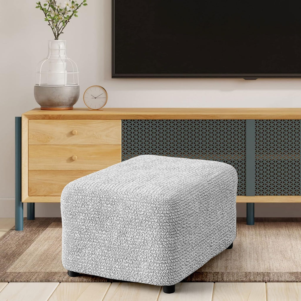 PAULAT B GA.I.CO Corne Sof an Ottoma Cove Sectiona Couc Pou Slipcove Sof Fabri Sli Cove Washabl Furnitur Protecto fo Pe Microfibr Collectio Ligh Grey