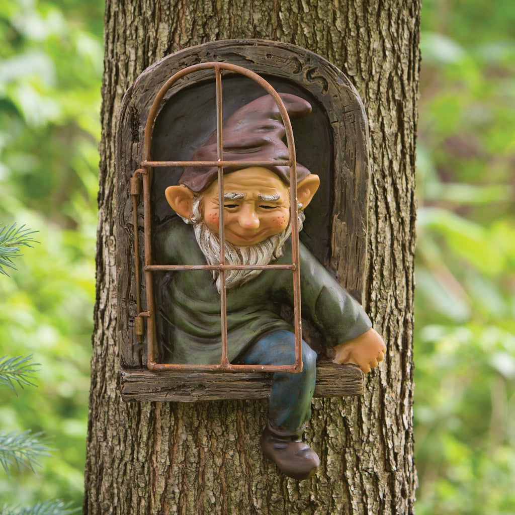 Bit an Piece El Ou Th Windo Yar Decoration Outdoo Tre Faces 1 Inc Tre Hugge Whimsica Yar Decor Elf Fairy Gnom Garde Decorations Fu Garde Art