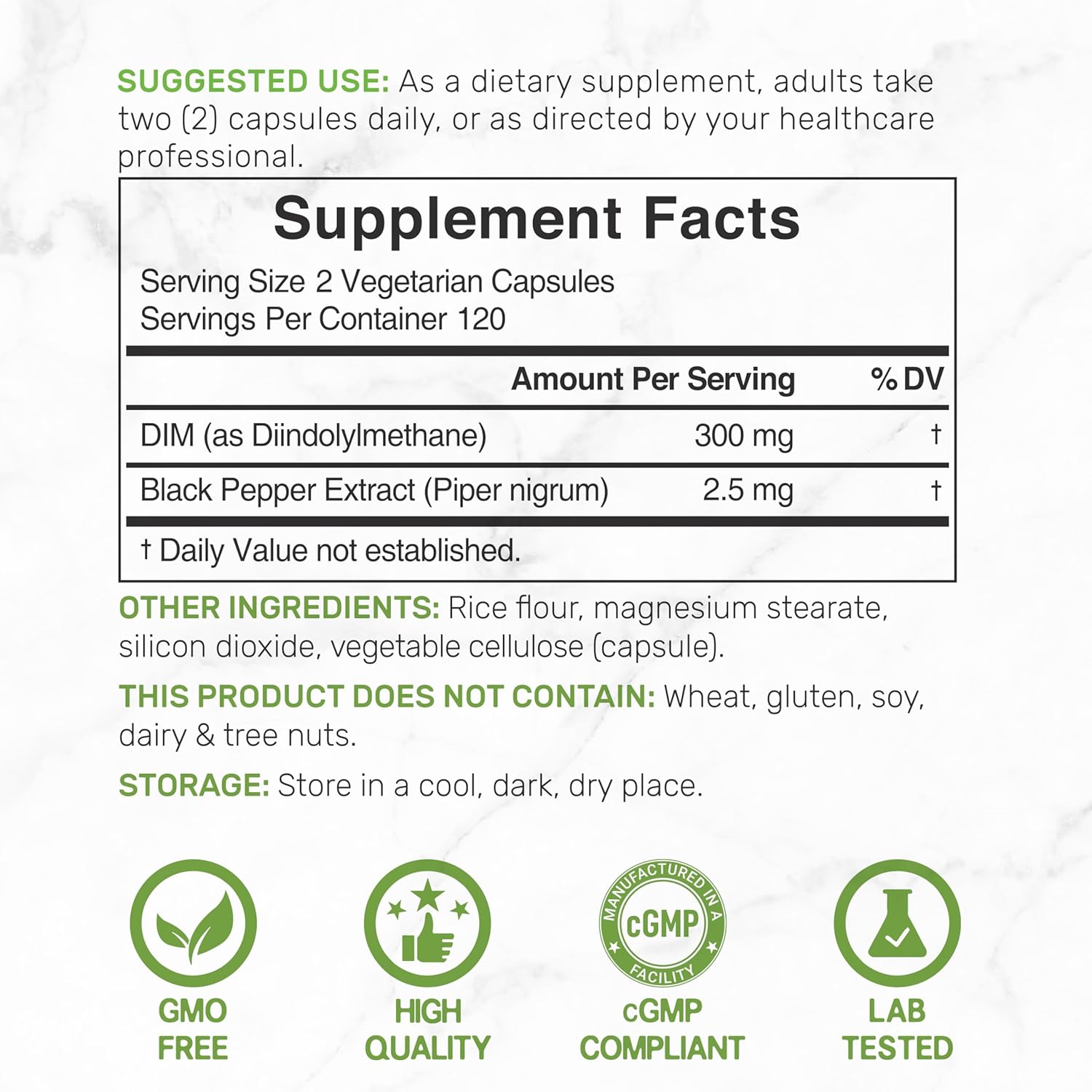 DI Supplemen 300mg 24 Caps Month Suppl Estroge Balanc fo Me Wome Diindolylmethan Plu Blac Peppe Extrac fo Enhance Absorptio Hormona Ski Healt Support