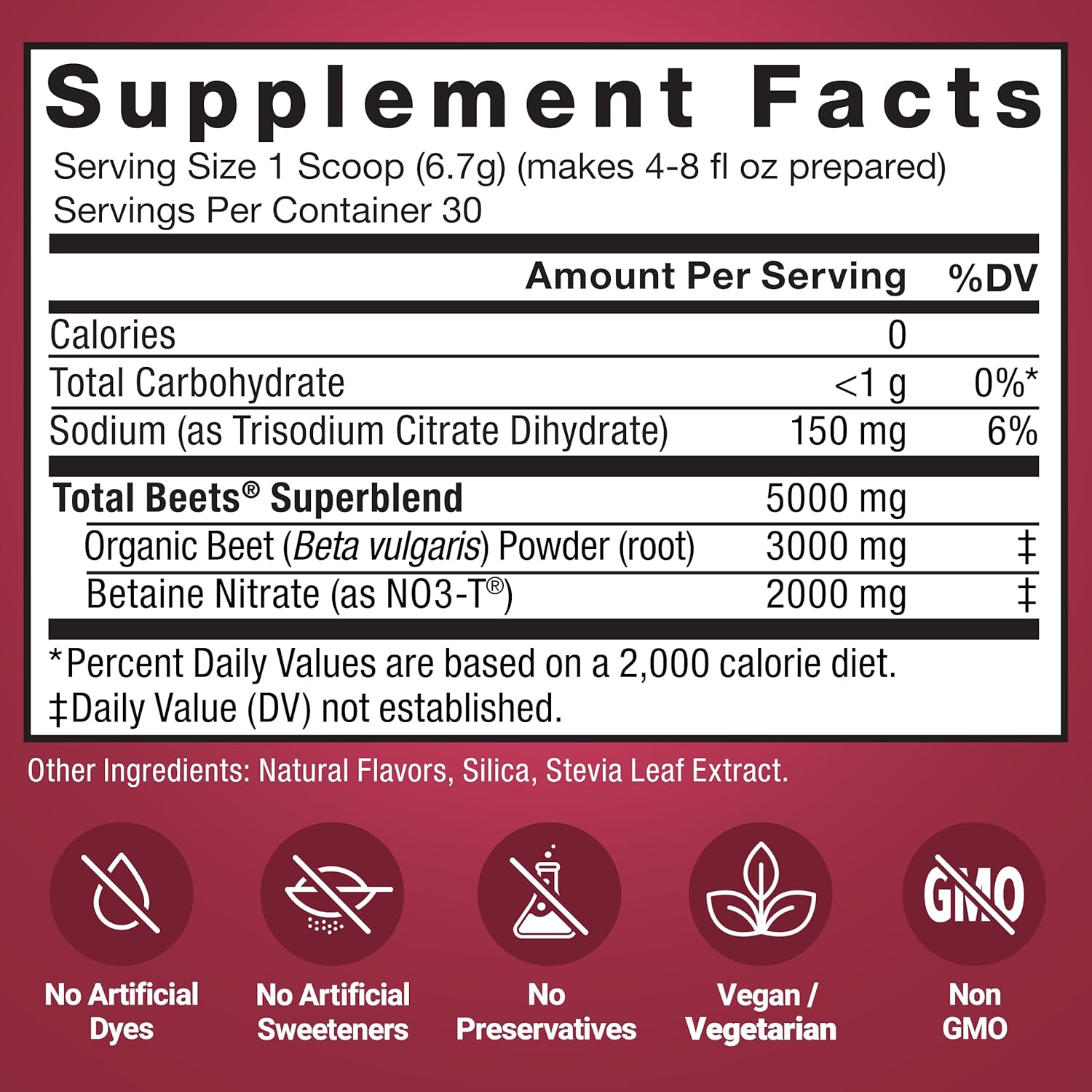 Force Factor Total Beets Delicious Superfood Powder with Nitrates to Support a Healthy Heart, Circulation, Blood Flow, Nitric Oxide, Energy, Stamina, Cardiovascular Heart Health, 30 Servings