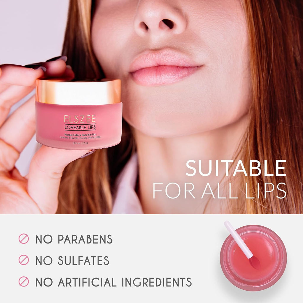 ELSZ¨¦ Loveabl Lip Li Mas wit Hyaluroni Aci Smooth Volumiz an Hydrat Dr Lip Da Nigh Treatment
