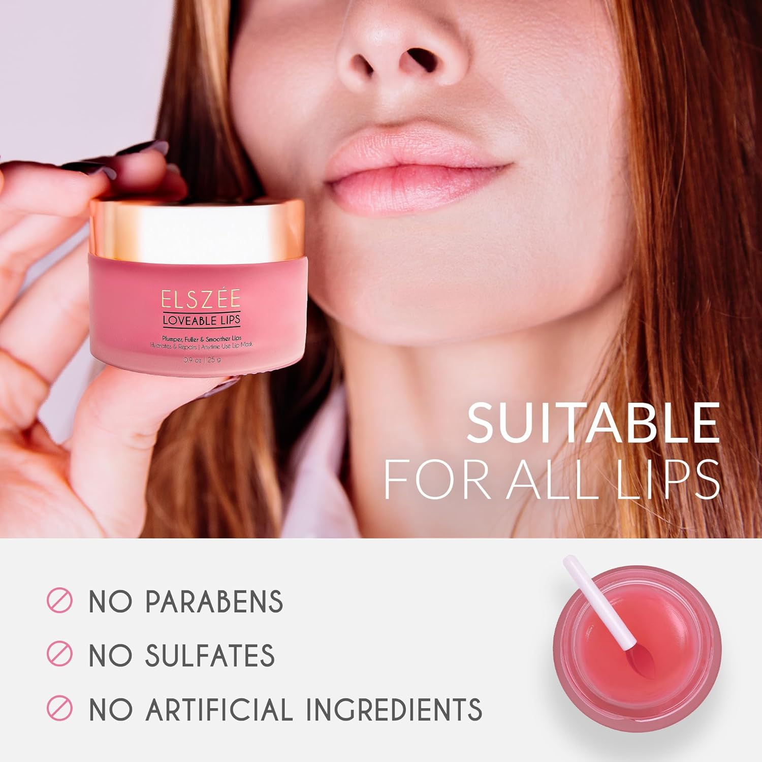 ELSZ¨¦ Loveabl Lip Li Mas wit Hyaluroni Aci Smooth Volumiz an Hydrat Dr Lip Da Nigh Treatment
