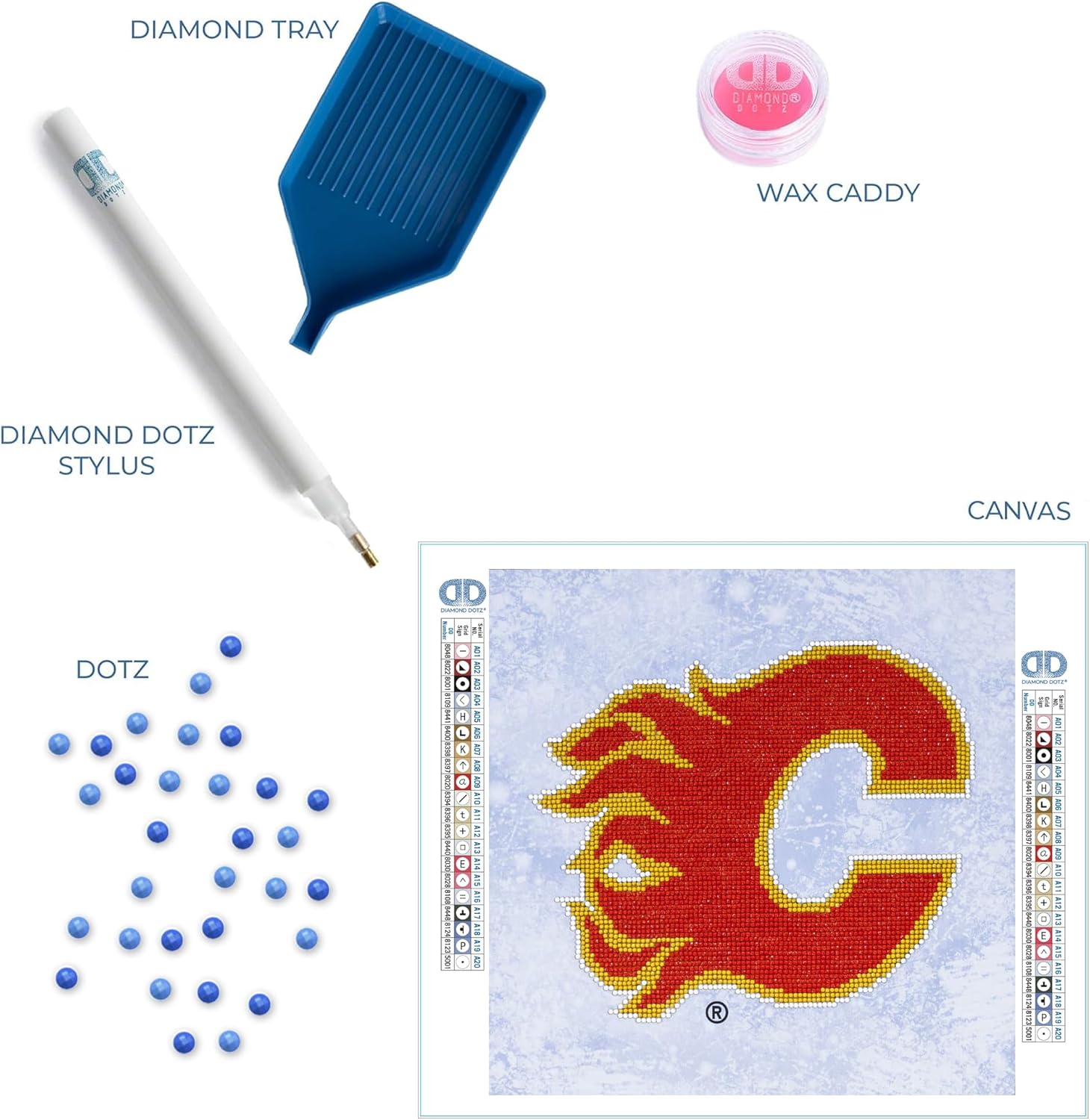 DIAMON DOT NH Calgar Flame Hocke Diamon Paintin Kit fo Adult Diamon Ar Kit Relaxin Creativ Craf Ki wit Dot Gem 12.6inch 12.6inch