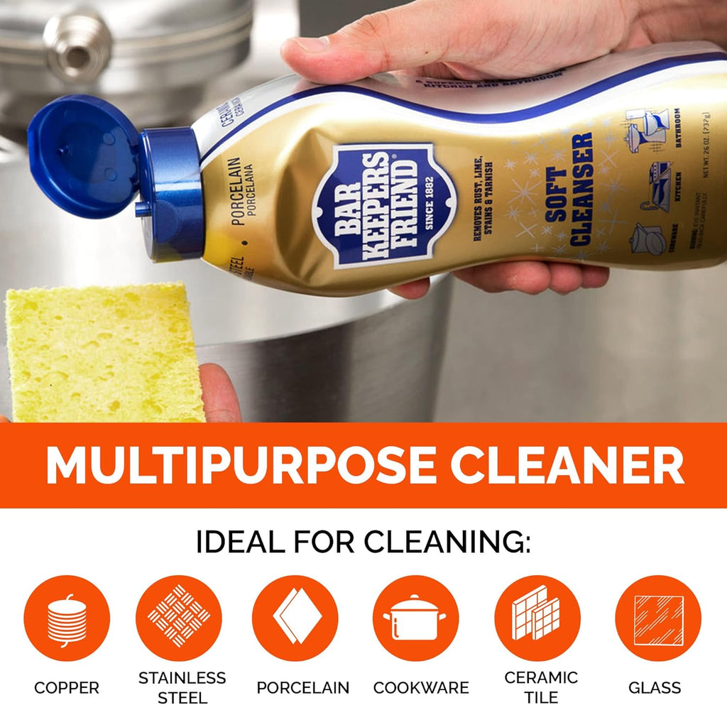 BA KEEPER FRIEN Cleanse Tri Meg Bundl (2 O Cleanse an Polis Powde 2 O Liqui Sof Cleanse 1 O Cookto Cleaner Plu Foxtro Microfibe Towe an Microfibe Scrubbe Sponge