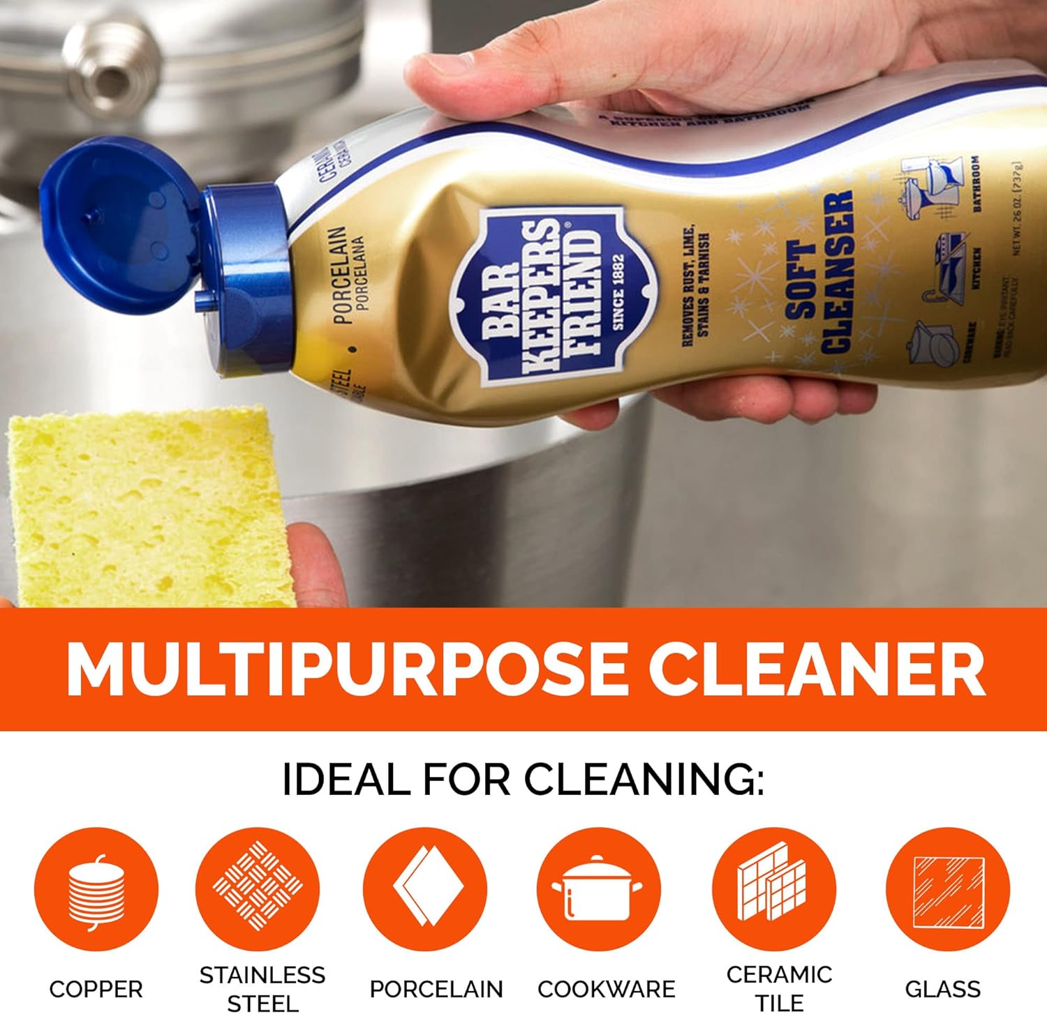 BA KEEPER FRIEN Cleanse Tri Meg Bundl (2 O Cleanse an Polis Powde 2 O Liqui Sof Cleanse 1 O Cookto Cleaner Plu Foxtro Microfibe Towe an Microfibe Scrubbe Sponge