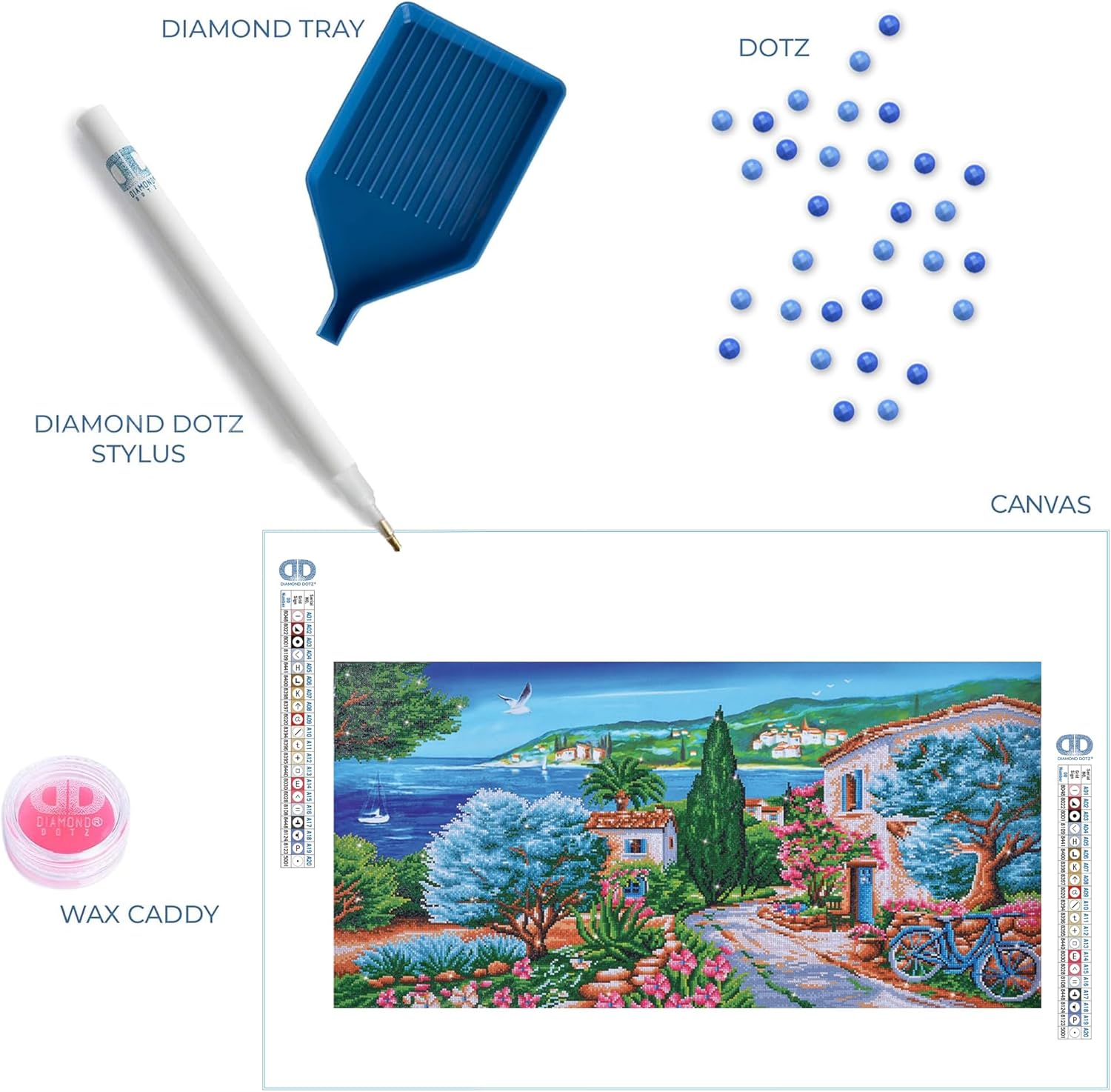 DIAMON DOT L Provenc Landscap Diamon Paintin Kit fo Adult Diamon Ar Kit Relaxin Creativ Craf Ki wit Dot Gem 20inchx39.4inch