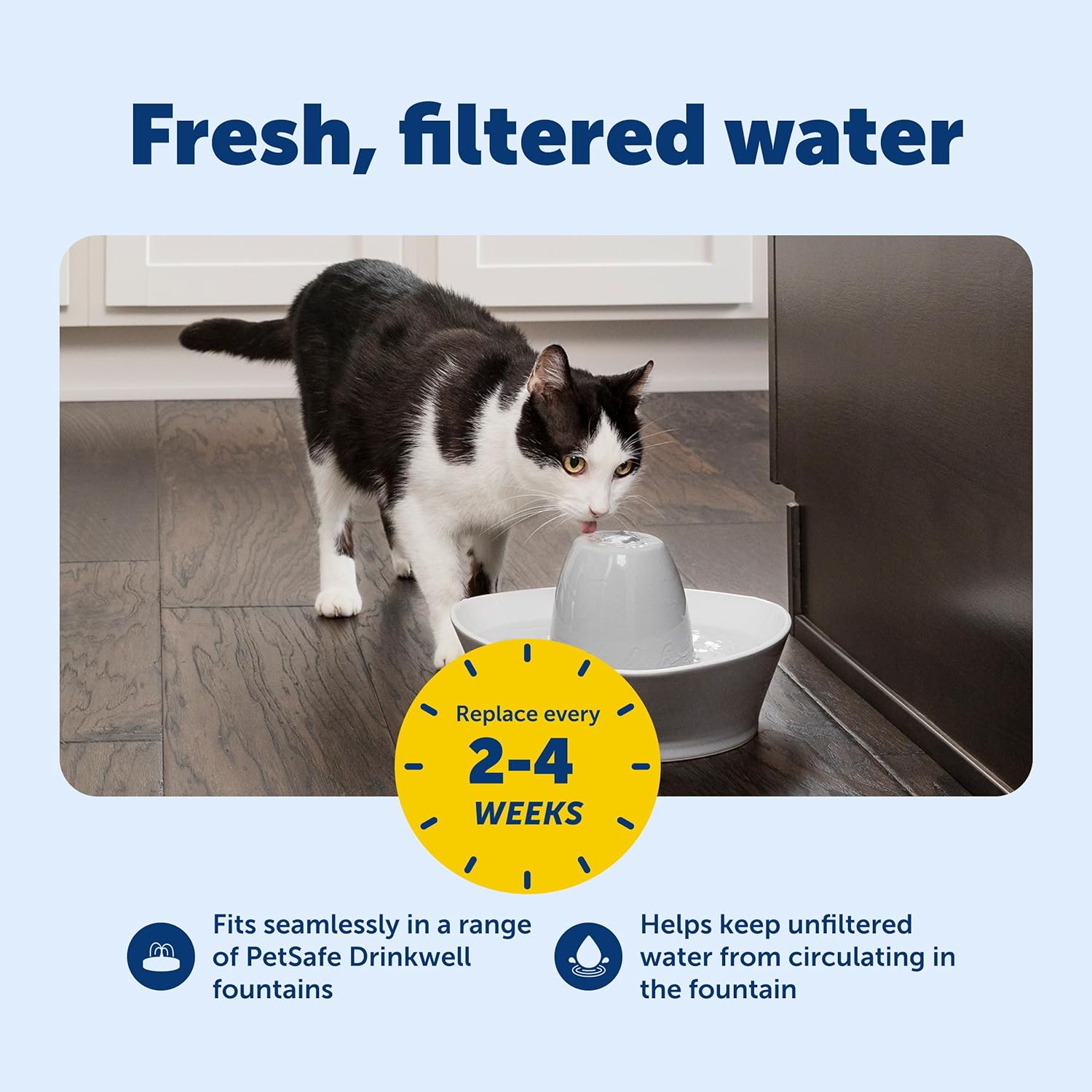 PetSafe Drinkwell Avalon Pagoda Fountain Activated Carbon Filters - Better Hydration Choice - Long-Lasting Purity - Odor-Free Drinking - Universal Filter Replacement - 12 Pack