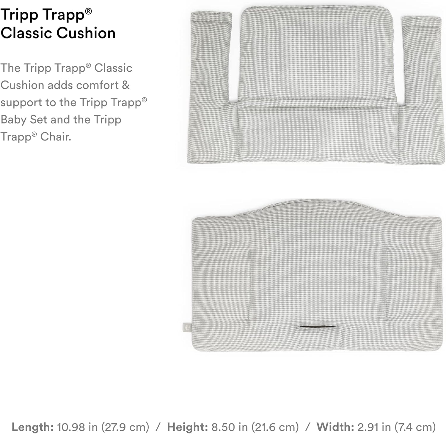Stokk Trip Trap Classi Cushion Nordi Gre Pai wit Trip Trap Chai Hig Chai fo Suppor an Comfor Machin Washable