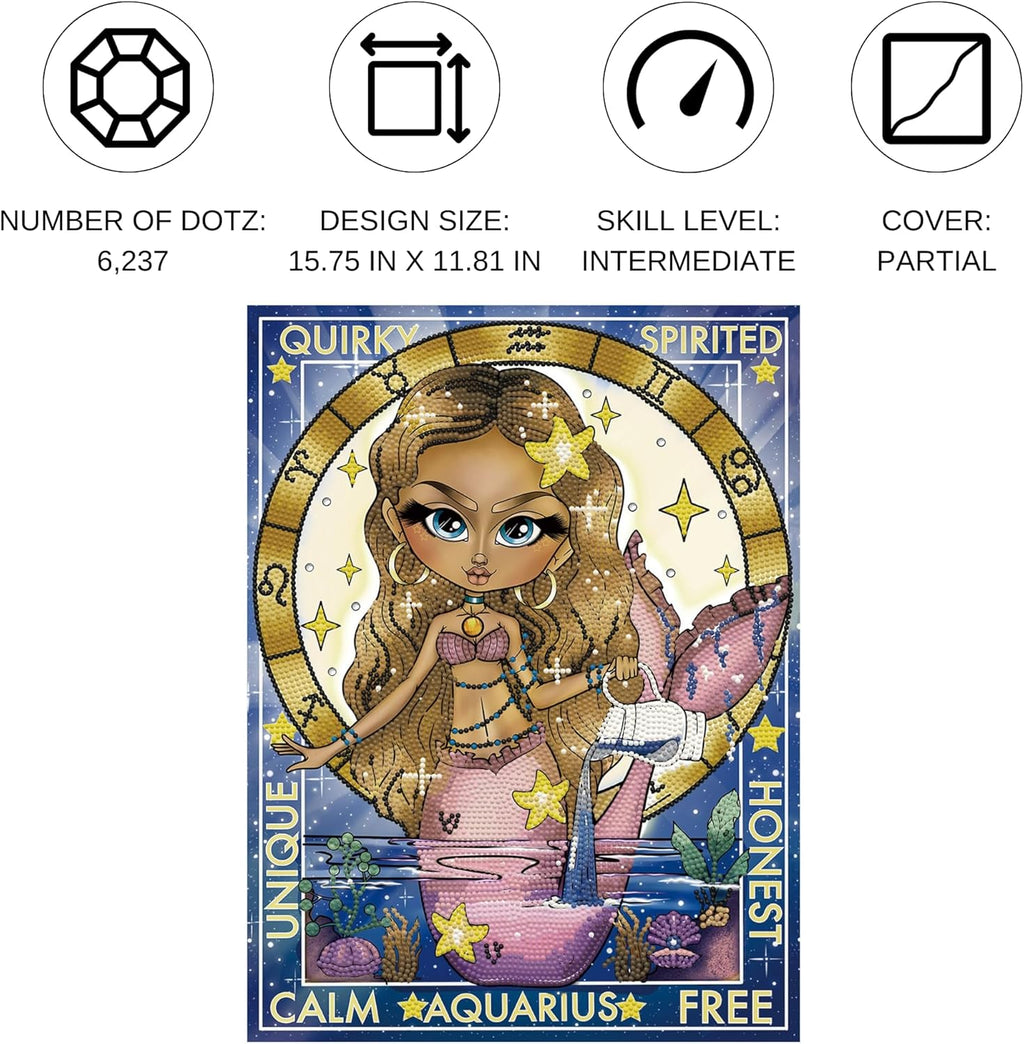 DIAMON DOT Aquariu Diamon Paintin Kit fo Adult Diamon Ar Kit Relaxin Creativ Craf Ki wit Dot Gem 15.8x11.8