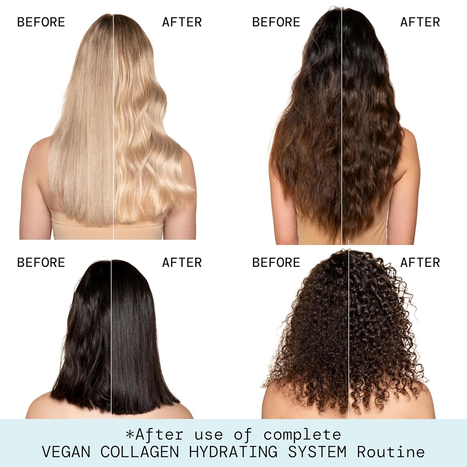 Pacific Hai Conditione Vega Collage Hydrating Haircare Avocad Oil Vitami B5 Ad an Restor Shine Fo Dr an Damage Hair Sulfat an Silicon Free Hai Care f o ( Count)