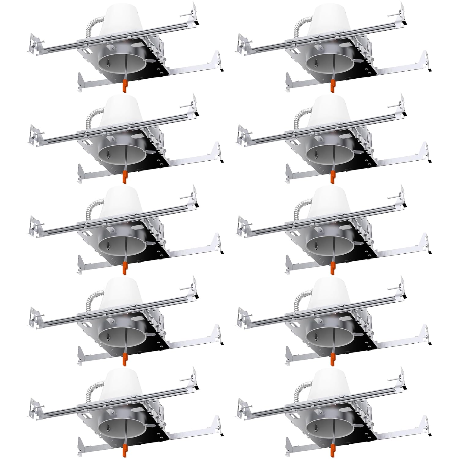 Sunco 10 Pack 4 Inch Can Lights Housing New Construction, Recessed Can Housing for Ceiling, Hard Wired, TP24 Connector, 120-277V, Air Tight Steel, IC Rated, Easy Install UL.