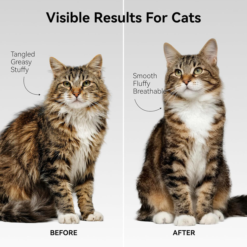aumuc Undercoa Rak fo Cat Small/Mediu Dog Desheddin Brus Demattin Com fo Double-Coate Pet wit Lon o Shor Hair Matte Fu Groomin Too fo Kitten Puppy Rabbi an Horse