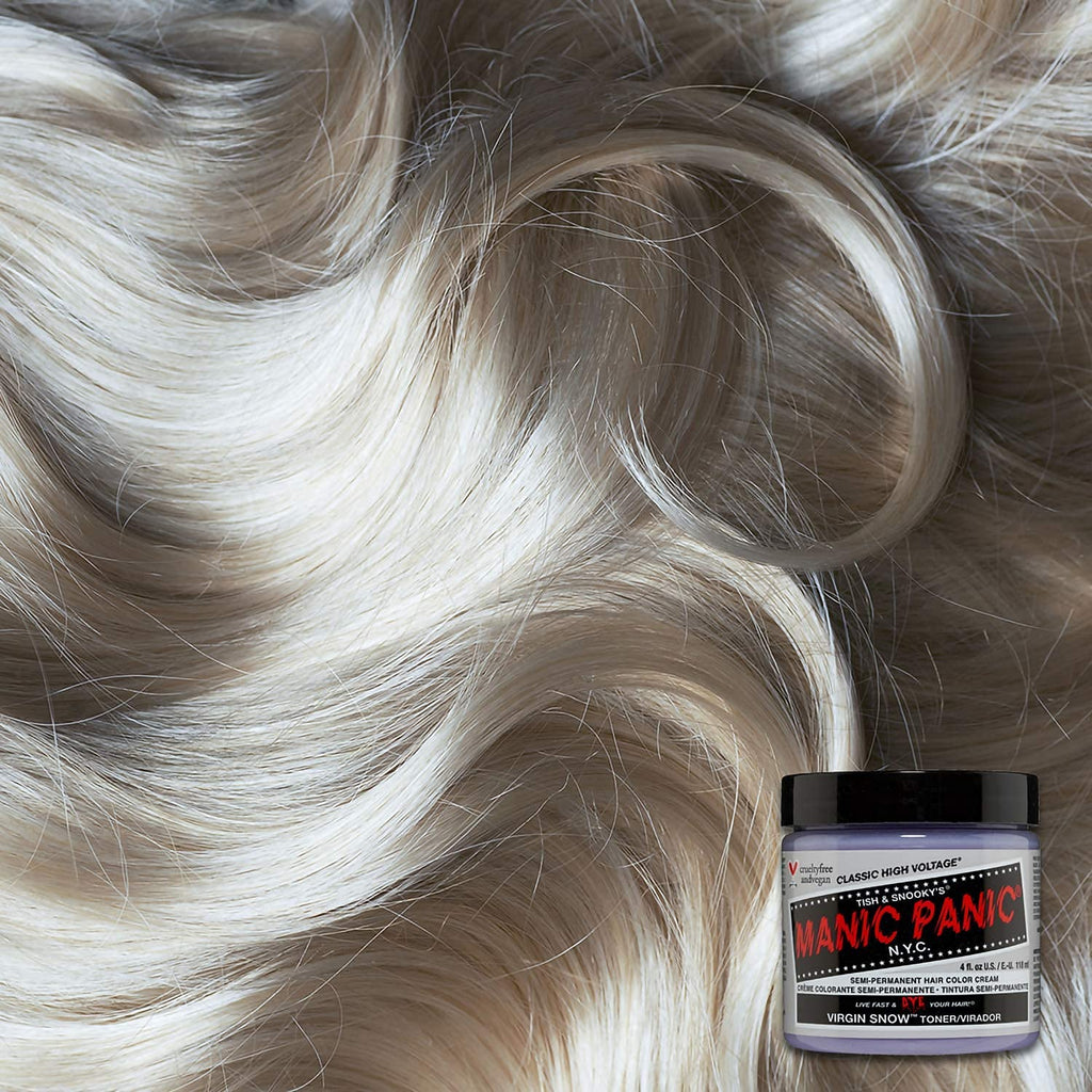 MANI PANI Virgi Sno Hai Tone Classi Hig Voltag Sem Permanen Blu Tone fo Blonde Bleached Brassines Orang Hai Brass Tone Vegan PP Ammonia-Free
