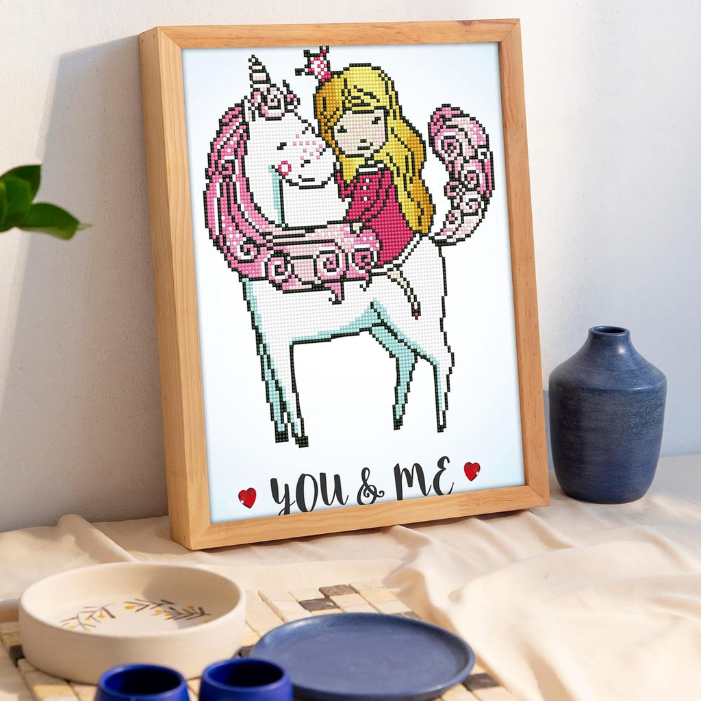 Diamon Dot Yo M Unicor Diamon Paintin Kit fo Adult Diamon Ar Kit Relaxin Creativ Craf Ki wit Dot Gem 15.7inchx11.8inch
