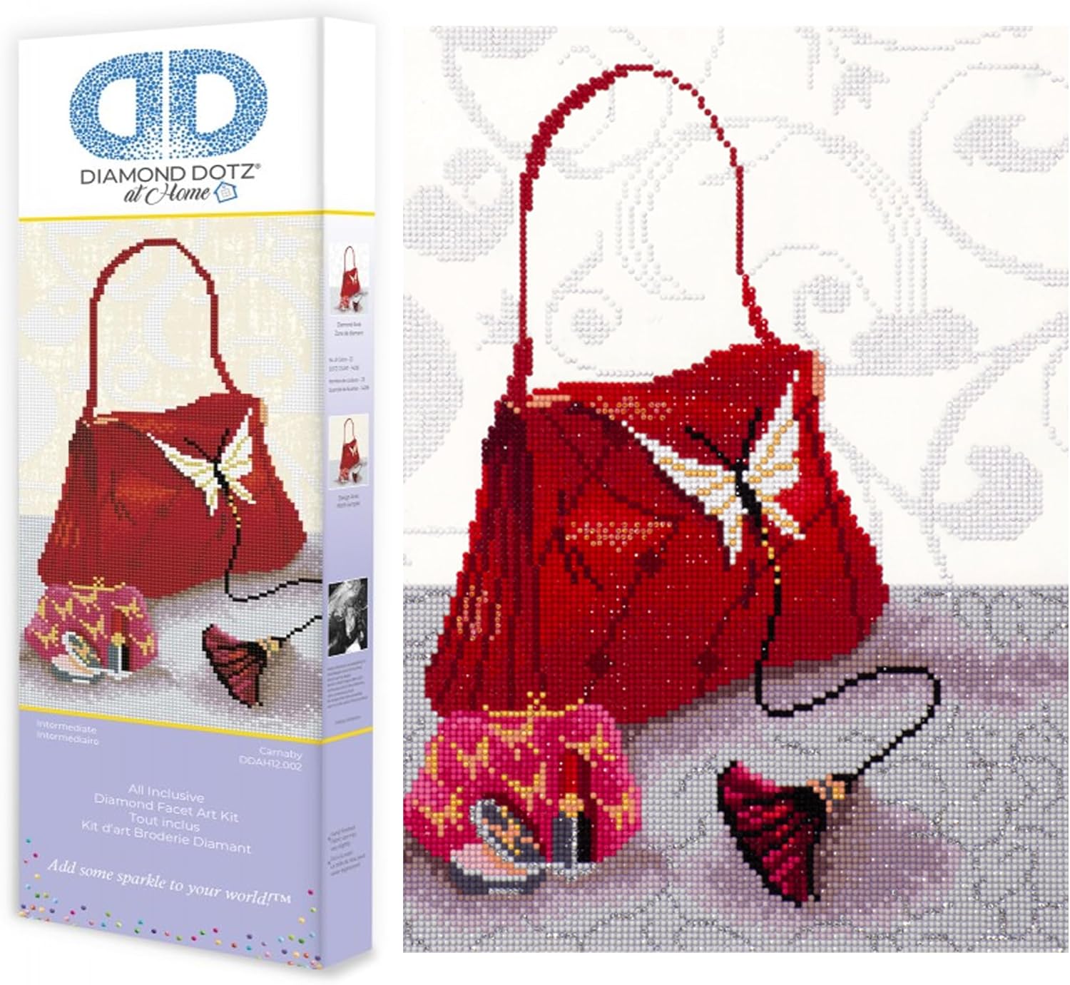 DIAMON DOT a Hom Carnaby Partia Drill Roun Dotz Diamon Paintin Kits Diamon Ar Kit fo Adults Ge Art Diamon Art 16.5inchx16.5inch