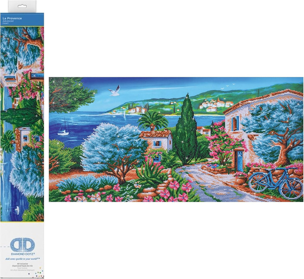 DIAMON DOT L Provenc Landscap Diamon Paintin Kit fo Adult Diamon Ar Kit Relaxin Creativ Craf Ki wit Dot Gem 20inchx39.4inch