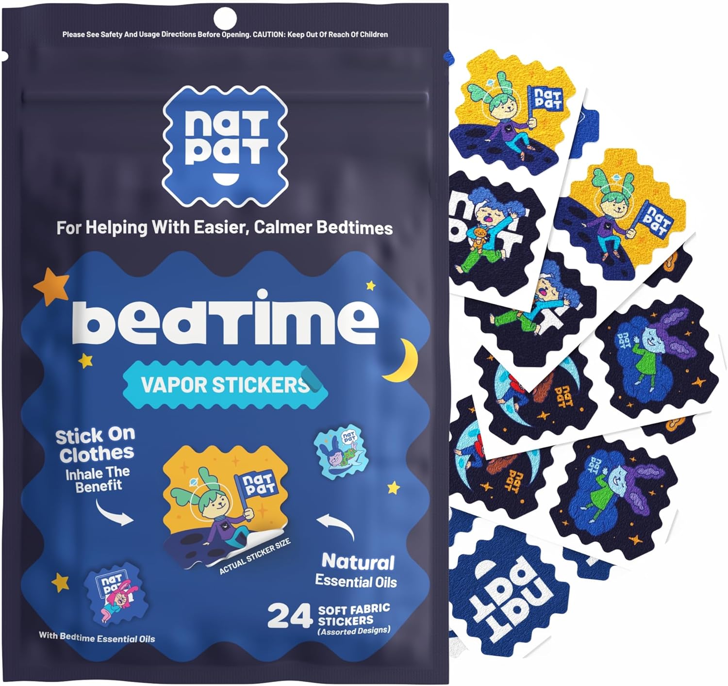 NATPA Sleep Patc Be Tim Sticker fo Kid Slee Promotin Patc Non-Toxi Solutio fo Bette Slee Chemica Dru Free Melatoni Fre Buz Patc Natura Patc (2 Pack)
