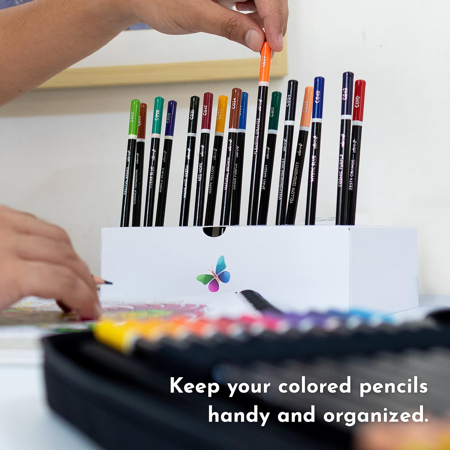 ColorI 7 Colore Pencil fo Artist Ar Tool fo Coloring Drawin Sketchin Come wit Trave Case Sharpene Holder Plu Bonu Presen Bo Colore Penci Case