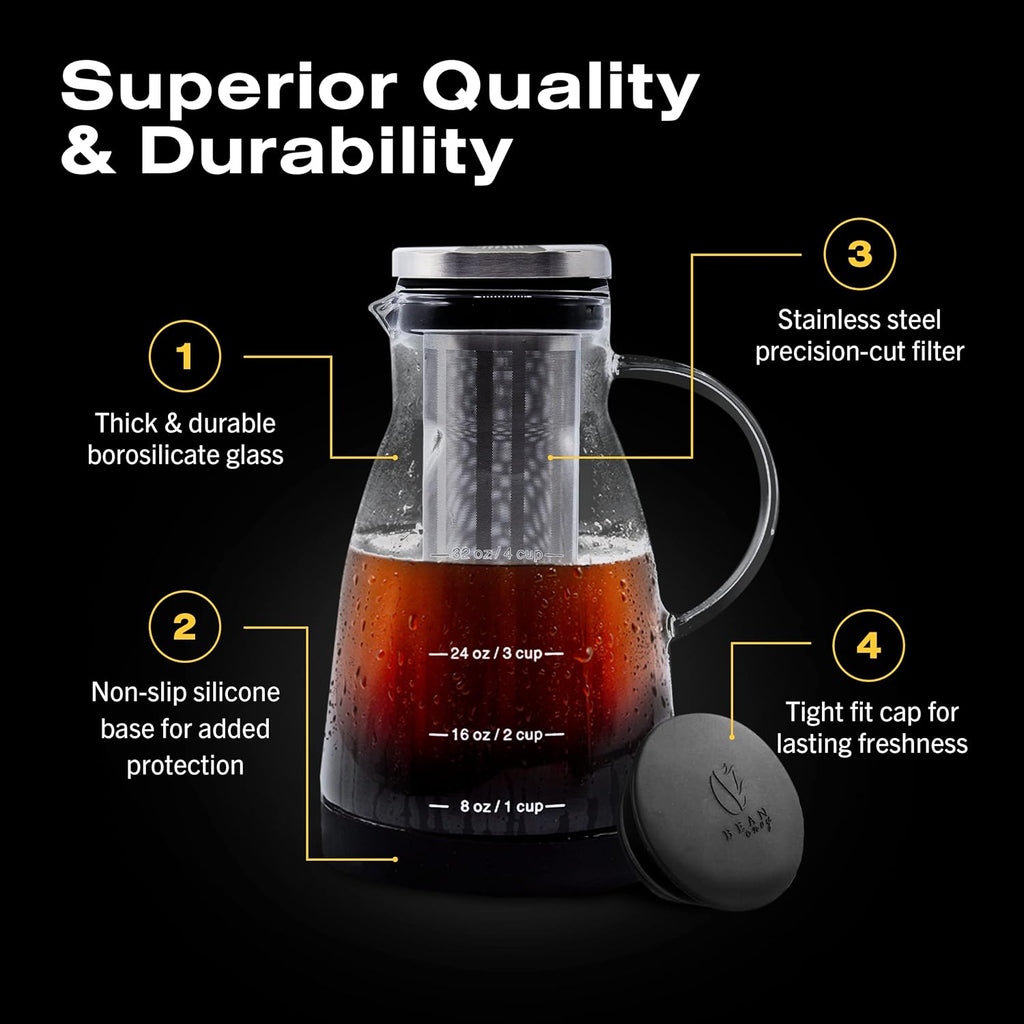 Bea Env Col Bre Coffe Make 3 o Glas Coffe Col Bre Make an Pitche w/Silicon Ca Base