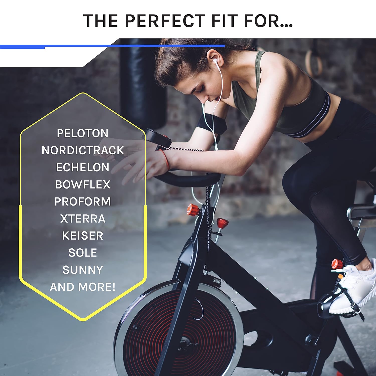 Domain Cycling Bike Seat Cushion - Ultimate Comfort, Fits Peloton Seat Cushion and Most Exercise and Spin Bikes, Padded Gel Bike Seat Cover to Make Peloton Bicycle Seat Comfortable, 10.5¡±x7¡±