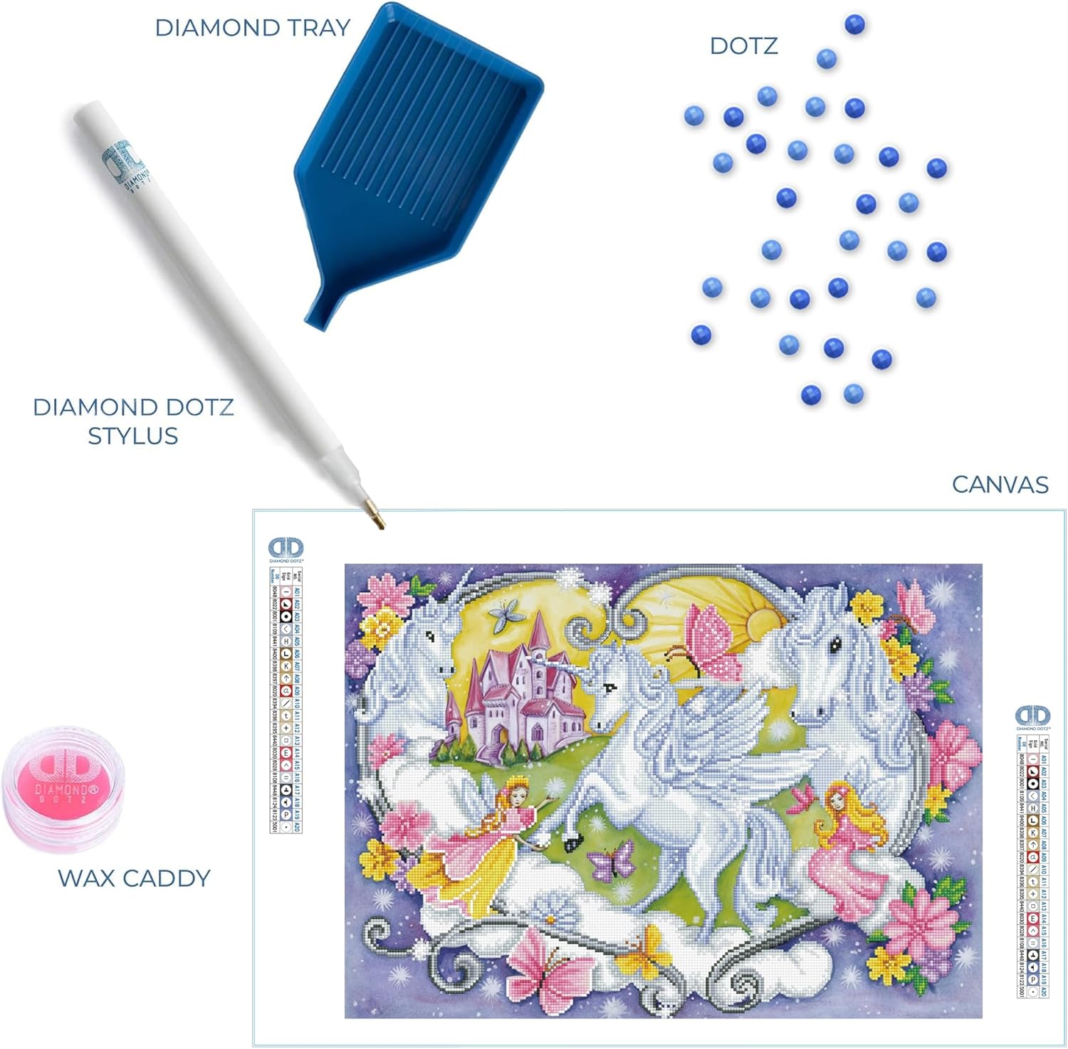 DIAMON DOT Princes Magi Unicor Diamon Paintin Kit fo Adult Diamon Ar Kit Relaxin Creativ Craf Ki wit Dot Gem 18.5inchx26inch