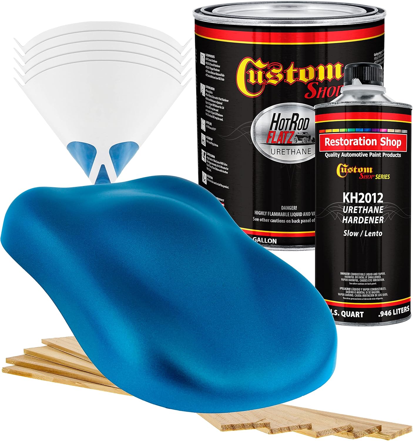 Custo Sho Blu Metalli Ho Ro Flat Fla Matt Sati Urethan Aut Pain Complet Gallo Pain Ki Professiona Lo Shee Automotive Ca Truc Coating 4: Mi Ratio