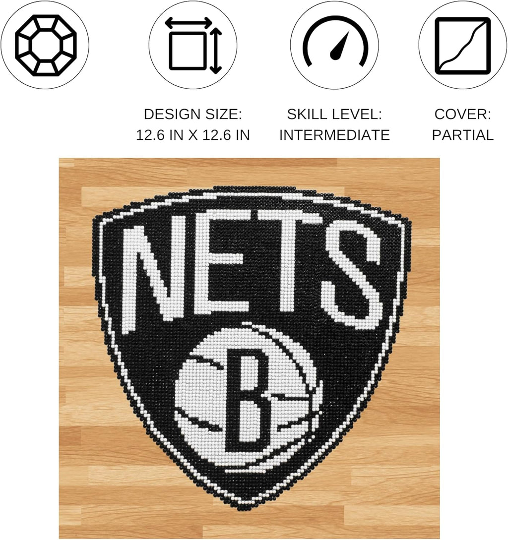 DIAMON DOT NB Brookly Net Basketbal Diamon Paintin Kit fo Adult Diamon Ar Kit Relaxin Creativ Craf Ki wit Dot Gem 12.6inchx12.6inch