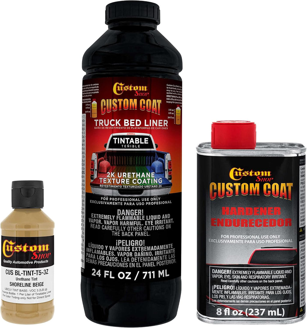 Custo Coa Shorelin Beig Quar Urethan Spray-O Truc Be Line Ki Eas Mixing Jus Shake Shoo Professiona Durabl Texture Protectiv Coating Preven Sto Rus Car Aut Equipment