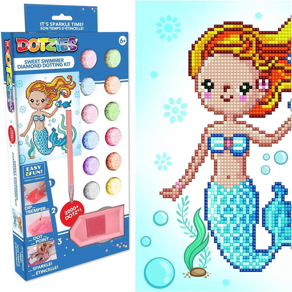 DIAMON DOT Swee Swimme Diamon Paintin Kit fo Adult Diamon Ar Kit Relaxin Creativ Craf Ki wit Dot Gem 9.8x9.1