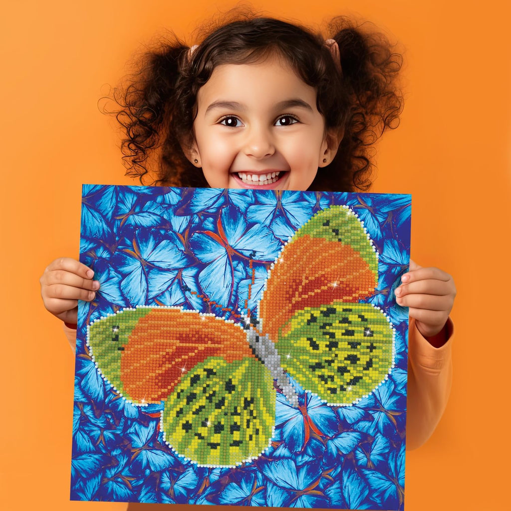 DIAMON DOT Flutterb Eart Diamon Paintin Kit fo Adult Diamon Ar Kit Relaxin Creativ Craf Ki wit Dot Gem 12x12