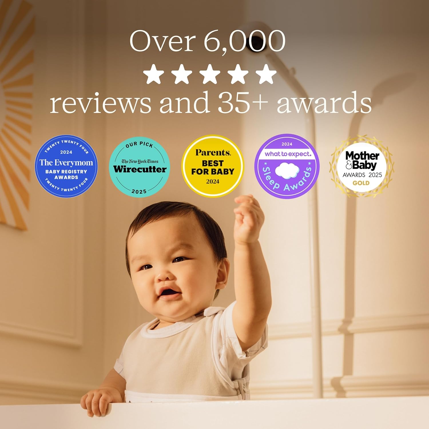 Nanit Essentials Smart Baby Monitor with Floor Stand ¨C 1080p HD Wi-Fi Camera, Sensor-Free Breathing Monitoring, Sleep Tracking, Two-Way Audio, Night Vision, Motion & Cry Notifications, White