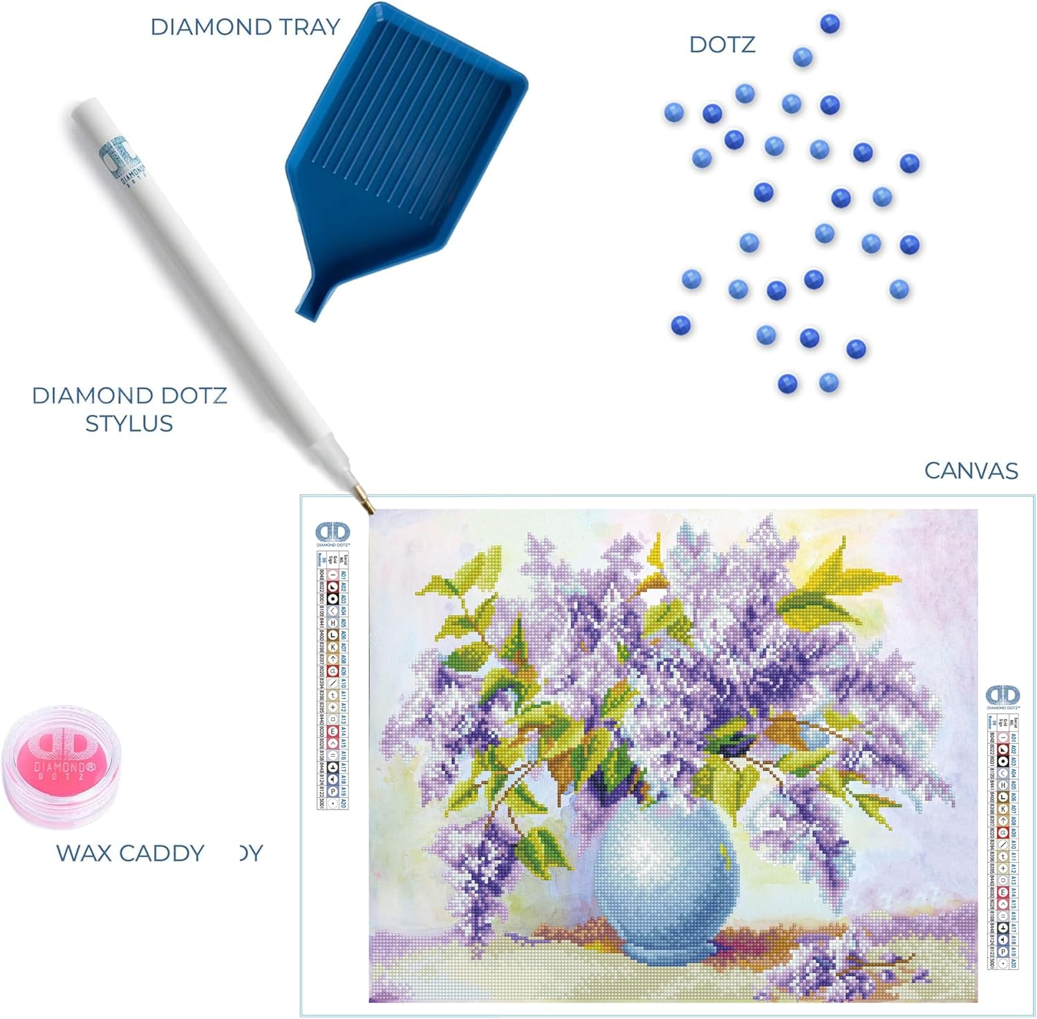 DIAMON DOT Lila Perfum Diamon Paintin Kit fo Adult Diamon Ar Kit Relaxin Creativ Craf Ki wit Dot Gem 16.5x20.5