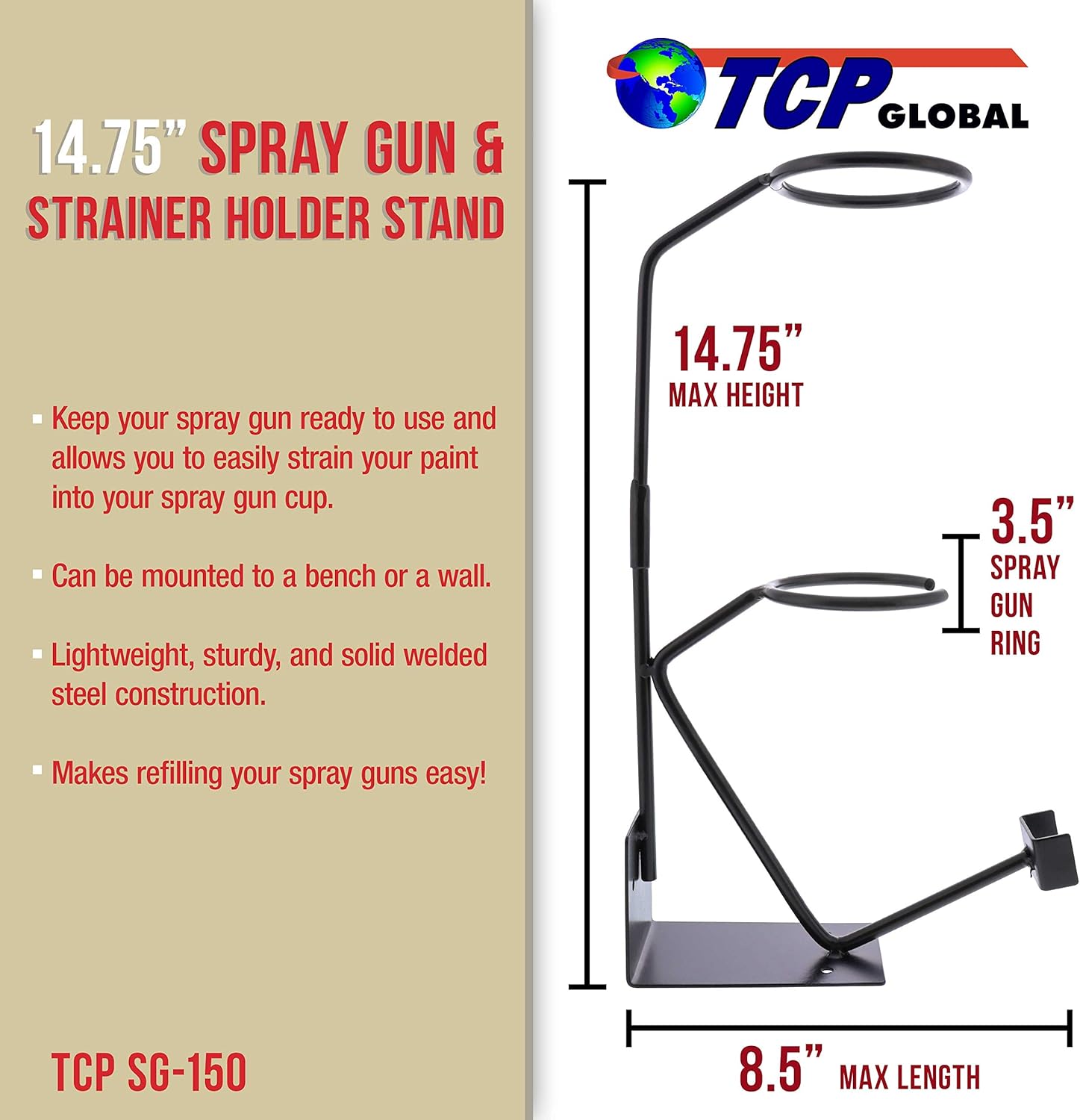 TC Globa Gravit Fee Pain Gu Holde Wal o Benc Mount HVL Spra Gu Holder