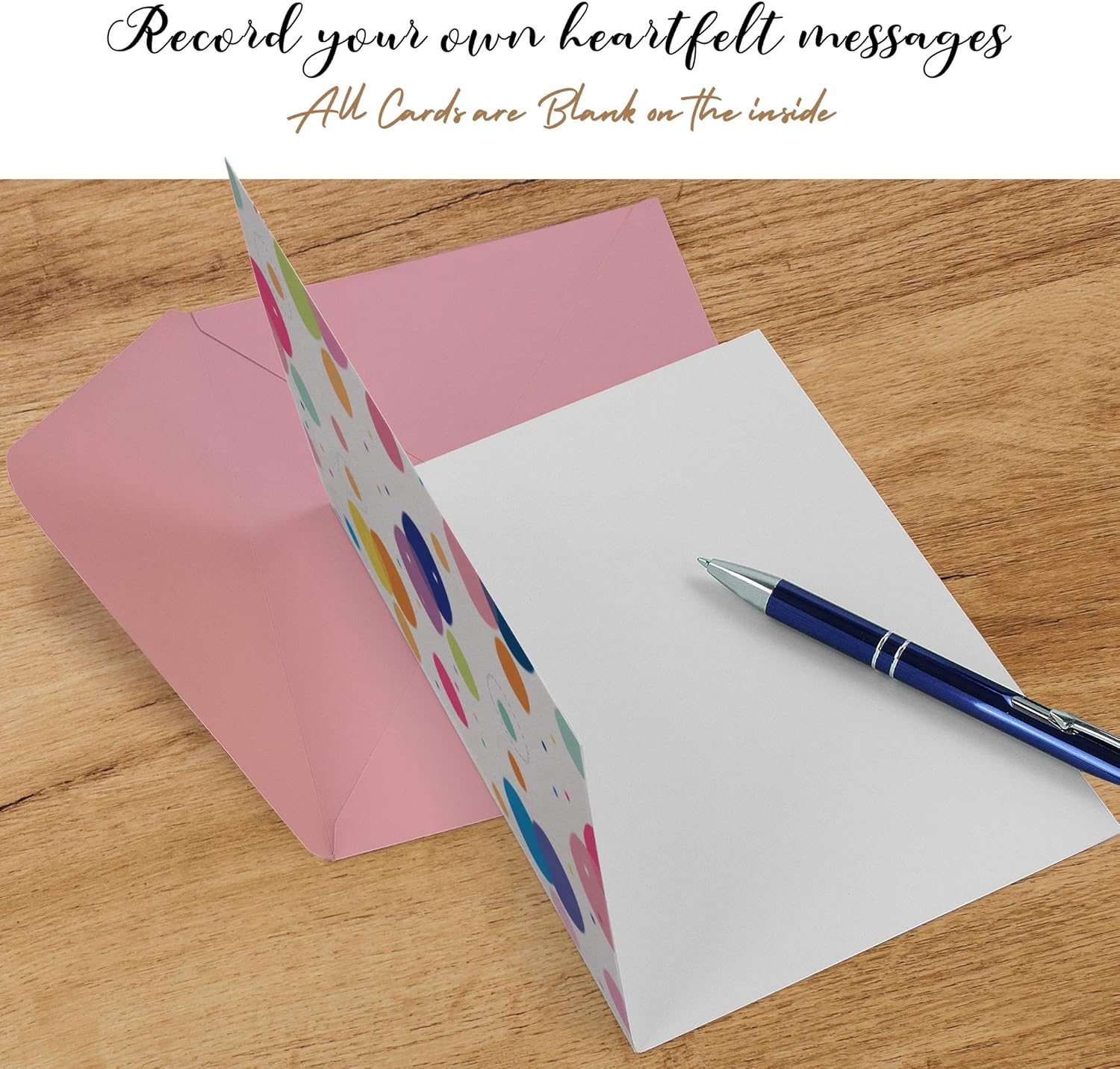 Dessi 5 Differen Blan Card Wit Envelope 4x Inc Blan Greetin Card w/Colore Envelope Gol Seals Colorfu Design N Repetition Al Occasio Not Card wit Envelope Set