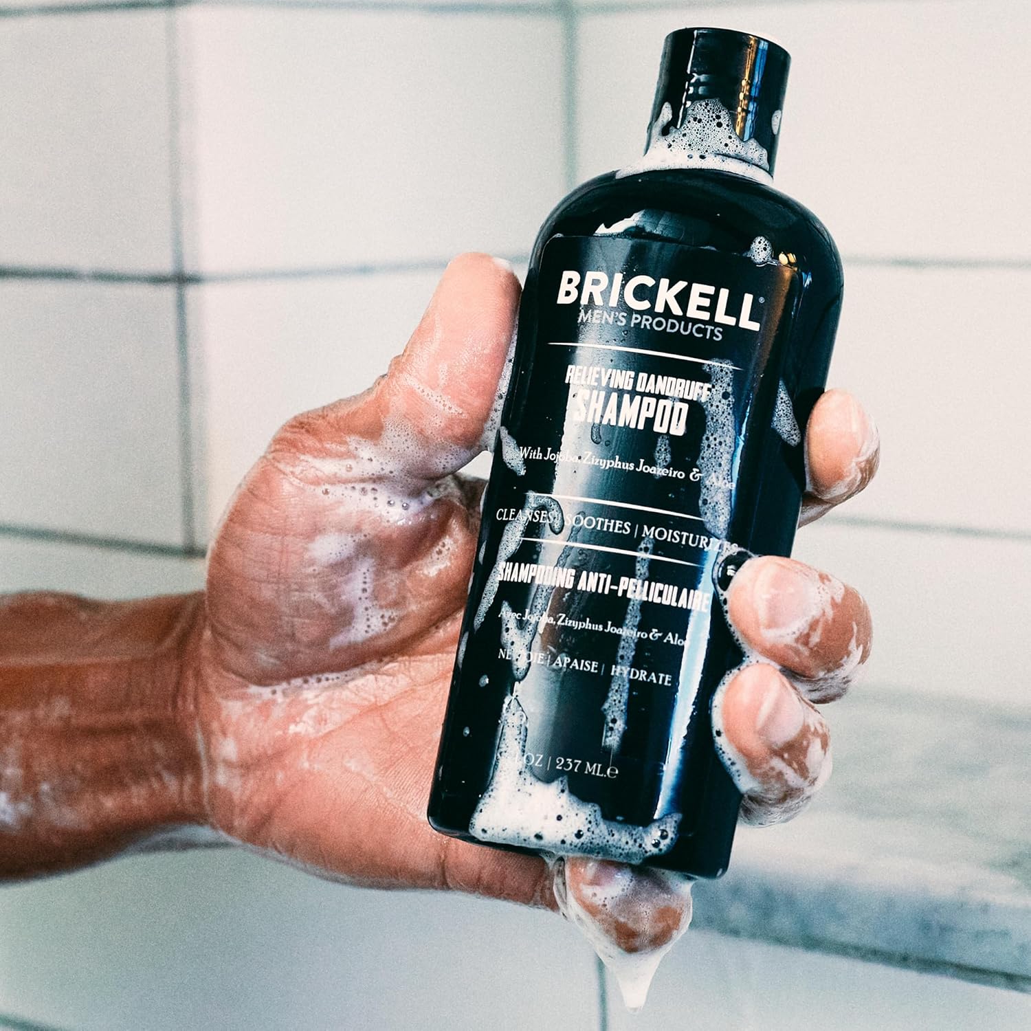 Brickel Men¡¯ Dail Relievin Hai Car Routine Dandruf Shampo an Conditione Se Fo Men Al Natura an Organic Scented