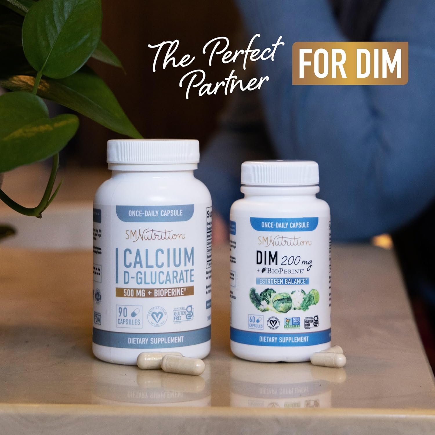 Calciu D-Glucarat 500M CD fo Live Deto an Cleanse Hormon Balance an Menopaus Suppor Calciu Supplemen Vegan Non-GMO Third-Part Teste 9 Capsule (3-Mont Supply)