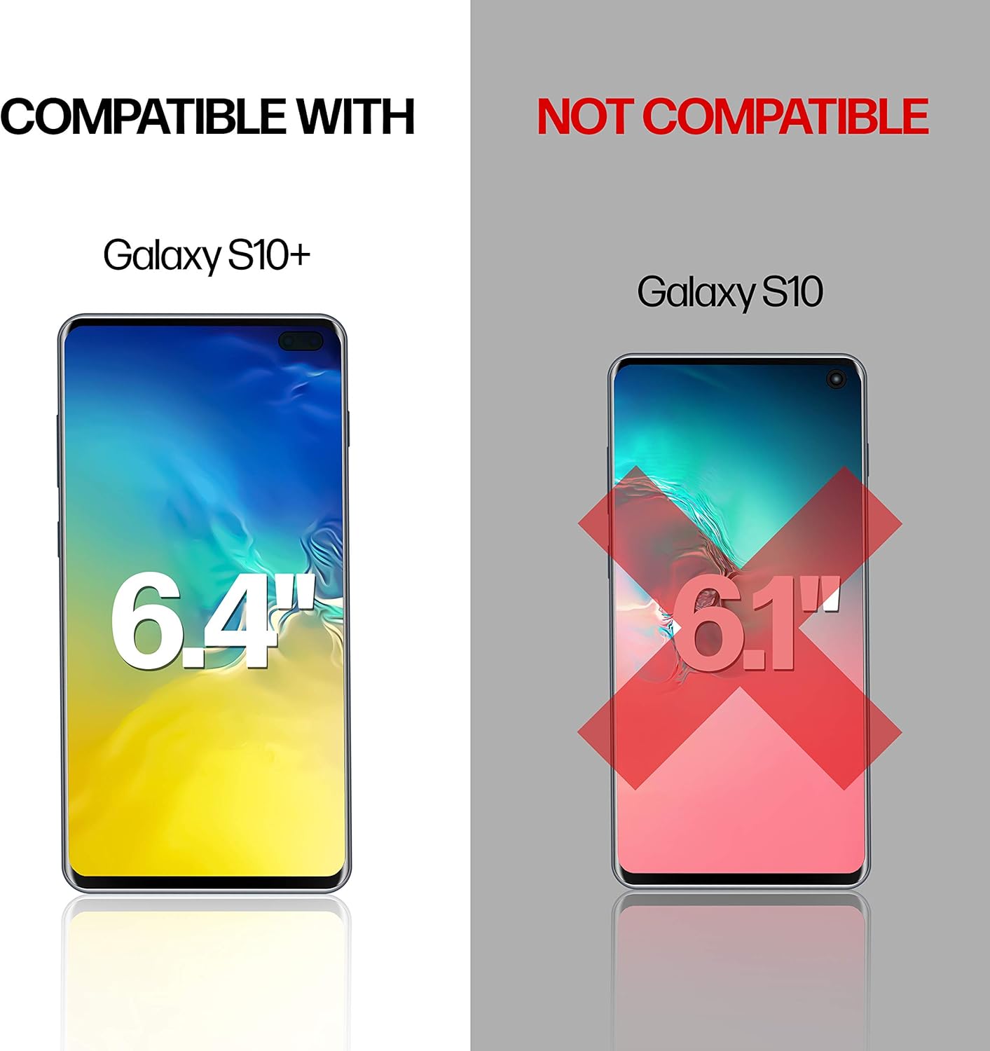 Power Theory Designed for Samsung Galaxy S10 PLUS Screen Protector [Not Glass], Easy Install Kit, Case Friendly, Full Cover, Flexible Film Anti Scratch, 2 Pack