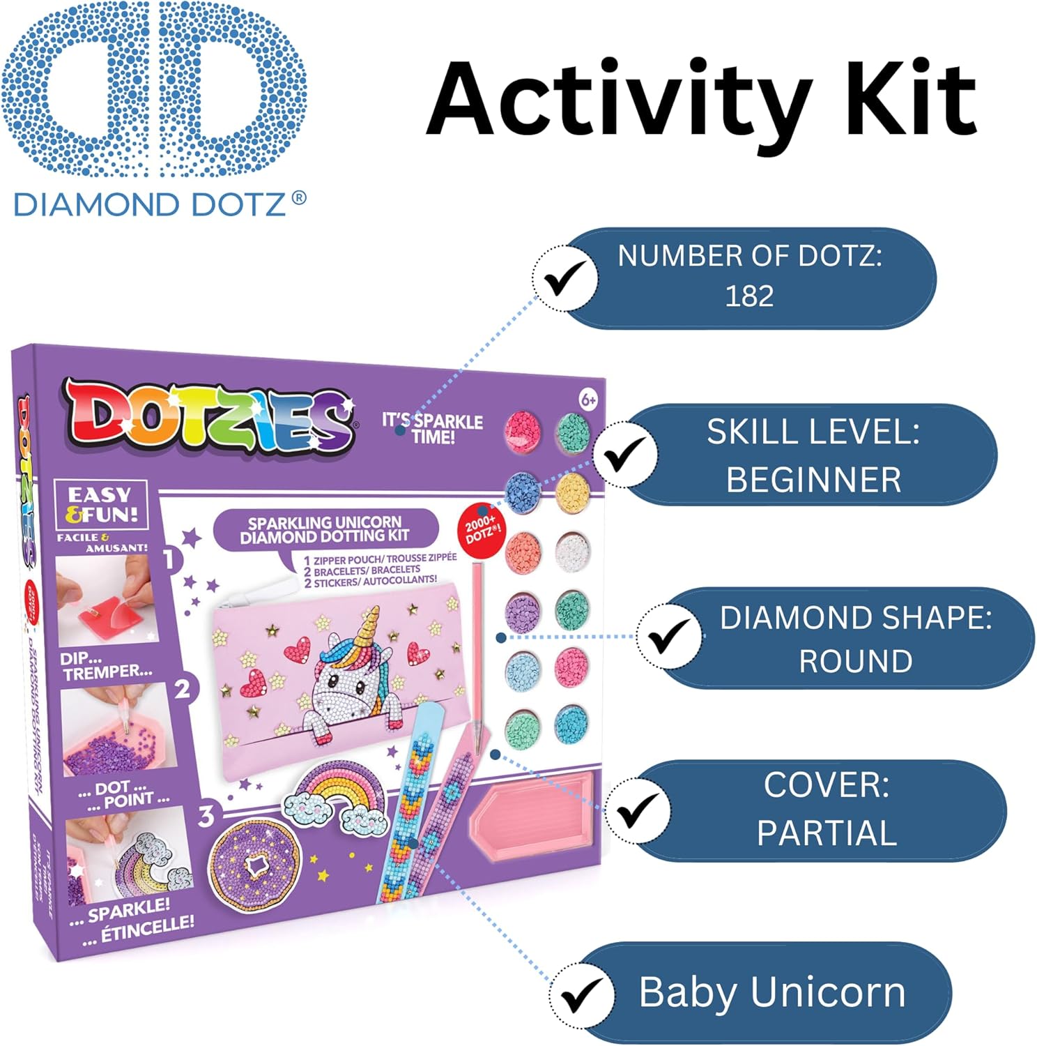 - Dotzies Unicorn Activity Set, Diamond Art Kits for Adults, Diamond Painting Kits Adults, Kits, Diamond Art Adults, Diamond Painting Adults, Adults Diamond Art
