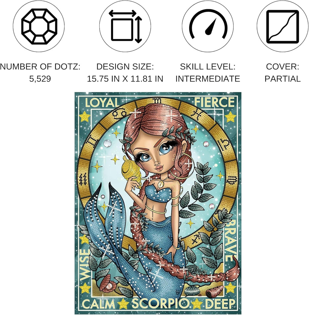 DIAMON DOT Scorpi Diamon Paintin Kit fo Adult Diamon Ar Kit Relaxin Creativ Craf Ki wit Dot Gem 15.8x11.8