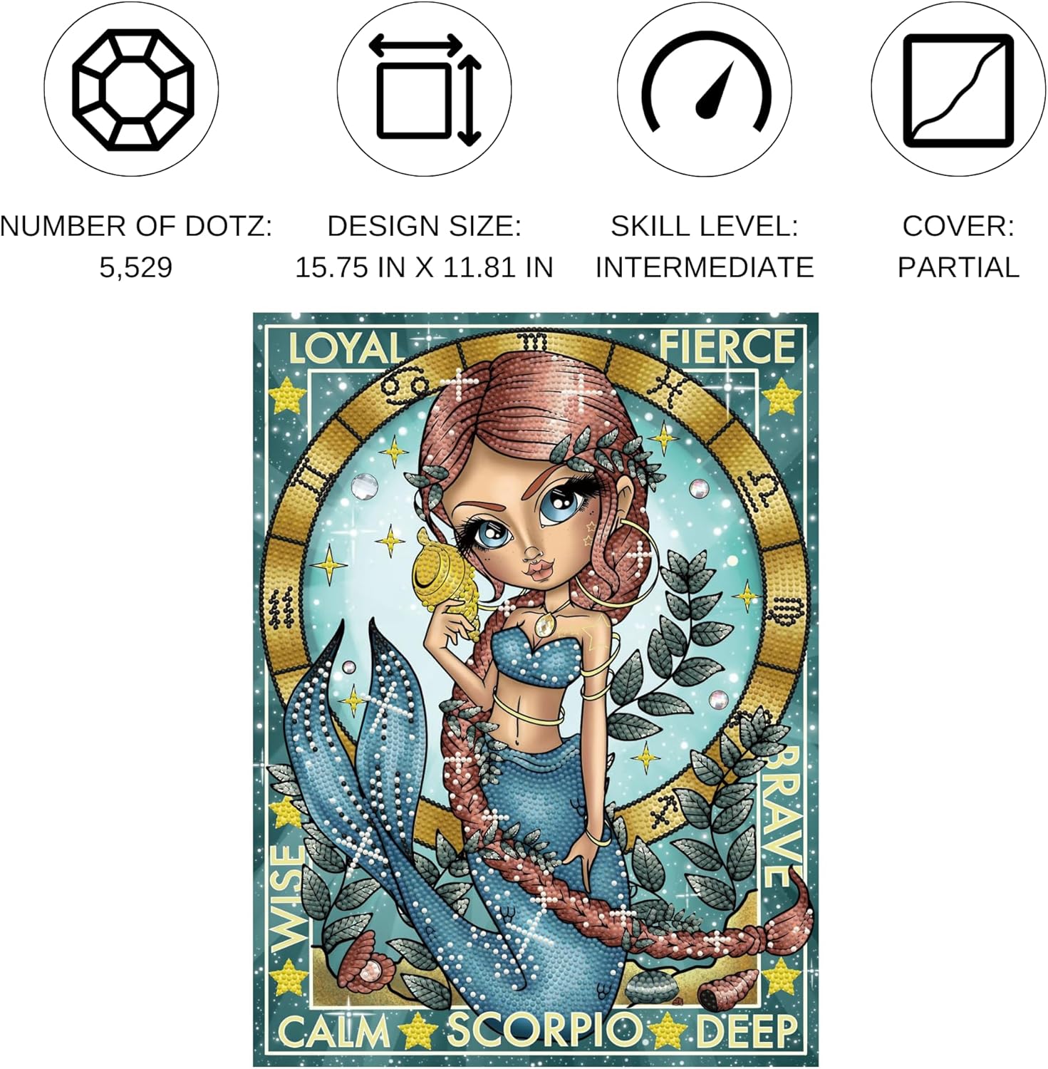 DIAMON DOT Scorpi Diamon Paintin Kit fo Adult Diamon Ar Kit Relaxin Creativ Craf Ki wit Dot Gem 15.8x11.8