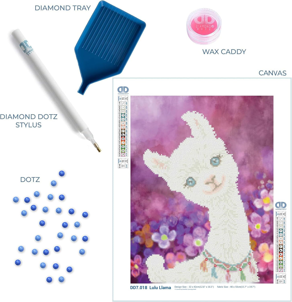 DIAMON DOT Lul Llam Diamon Paintin Kit fo Adult Diamon Ar Kit Relaxin Creativ Craf Ki wit Dot Gem 16.5x12.6