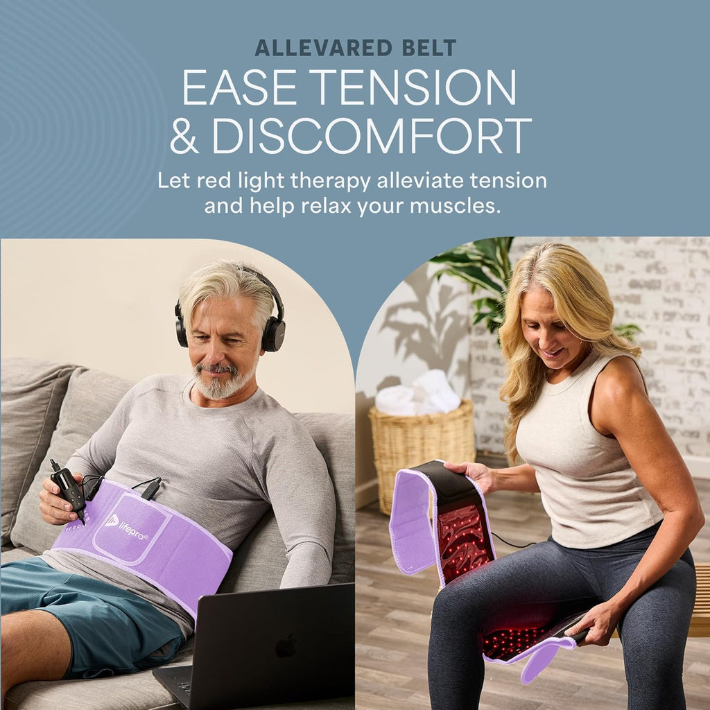 Lifepro Red Light Therapy Belt ¨C Infrared Red Light Therapy for Body, Back Pain and Shoulder - 660nm & 850nm Near Infrared Heating Pad ¨C Adjustable & Portable for Wellness & Relaxation