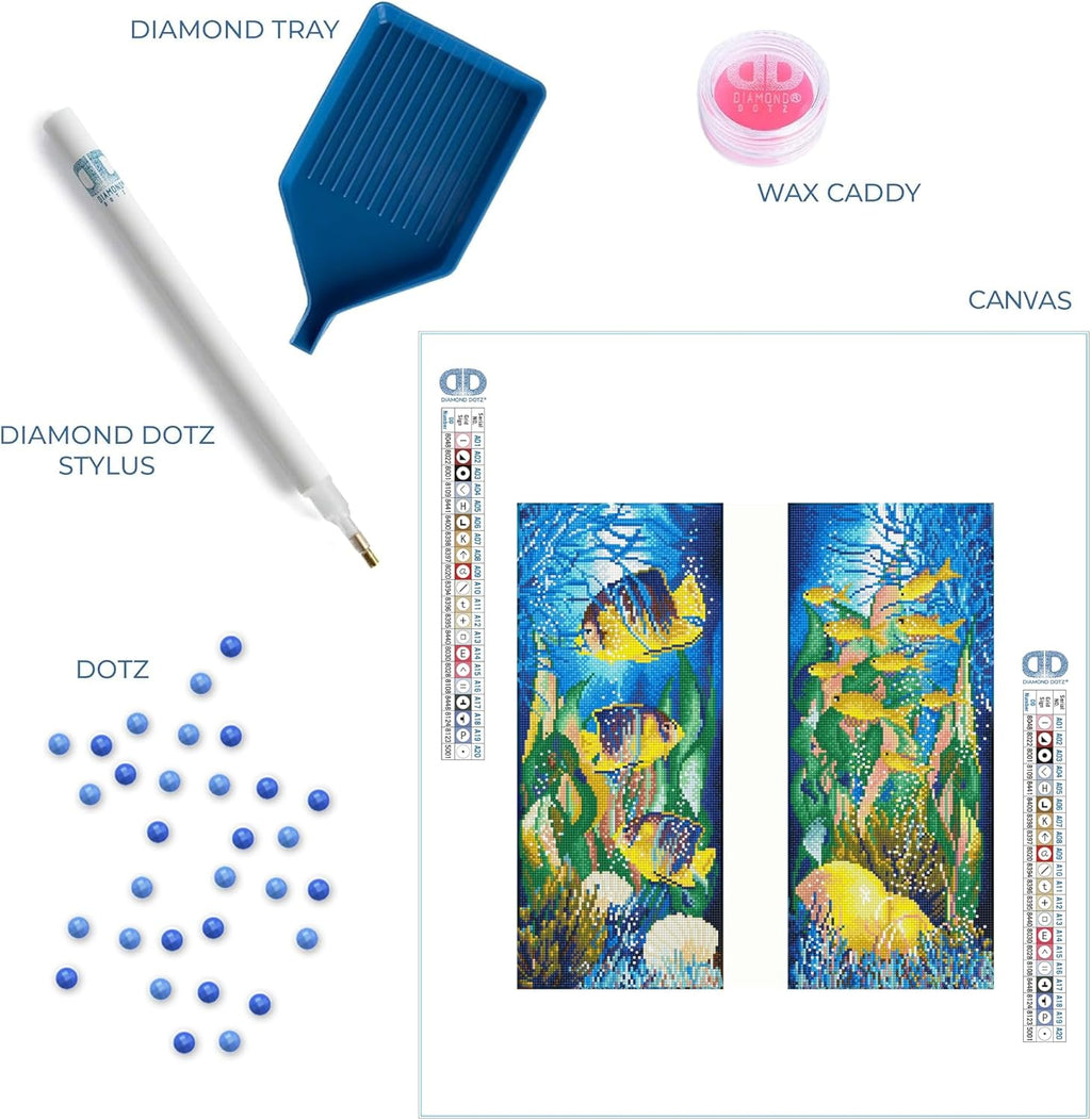 Diamon Dot Underwate Scen Fis Diamon Paintin Kit fo Adult Diamon Ar Kit Relaxin Creativ Craf Ki wit Dot Gem 20.5inchx20.1inch