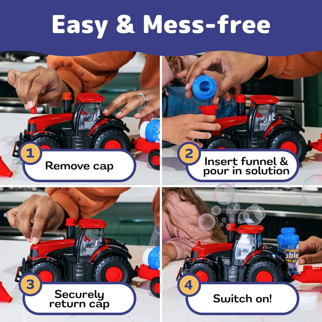 Prexte Bum G Bubbl Blowin Far Tracto To Truc wit Lights Sounds an Actio fo Toddler Bubbl Solutio Include wit To Tractor Kid Tracto Toy fo Yea Ol Bo t 3 Year Old