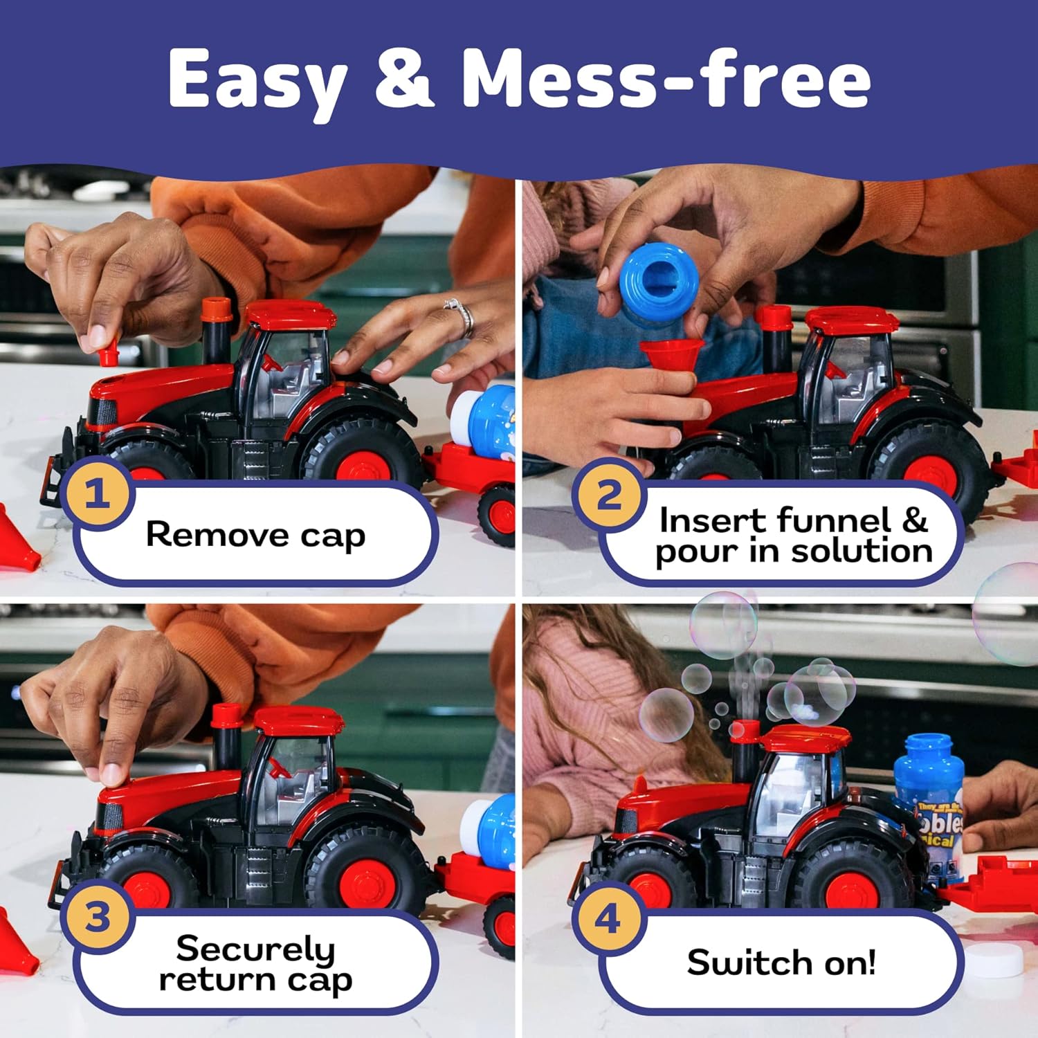 Prexte Bum G Bubbl Blowin Far Tracto To Truc wit Lights Sounds an Actio fo Toddler Bubbl Solutio Include wit To Tractor Kid Tracto Toy fo Yea Ol Bo t 3 Year Old