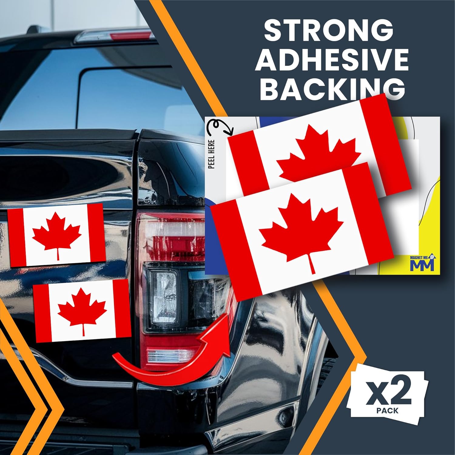 Canad Fla Bumpe Sticker  Pac 3x Inc Viny Adhesiv Decal fo Cars Trucks Laptops Toolboxe Weatherproo Outdoo Canad Fla Sticker Mad i USA