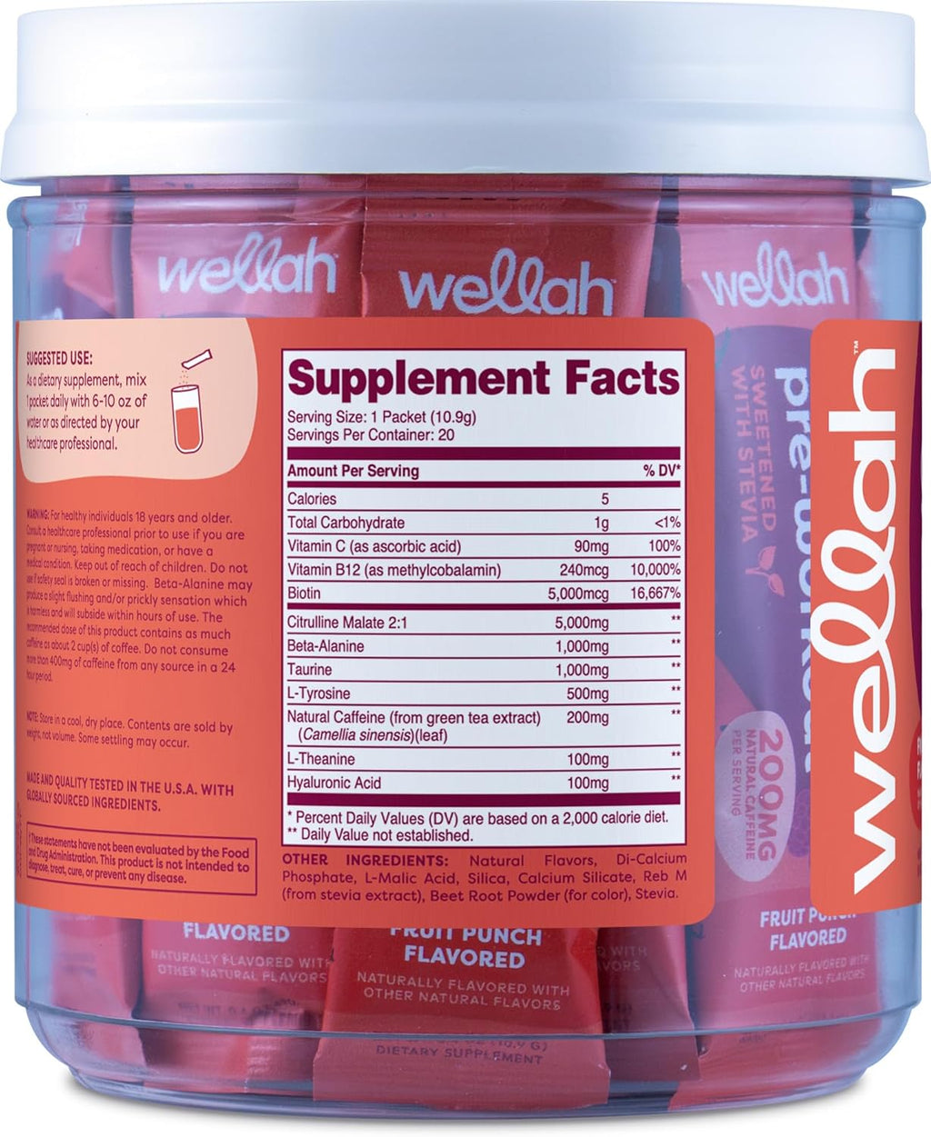 Wella Get-Goin Frui Punc Flavore Pre-Workou Stickpack (2 Servings)