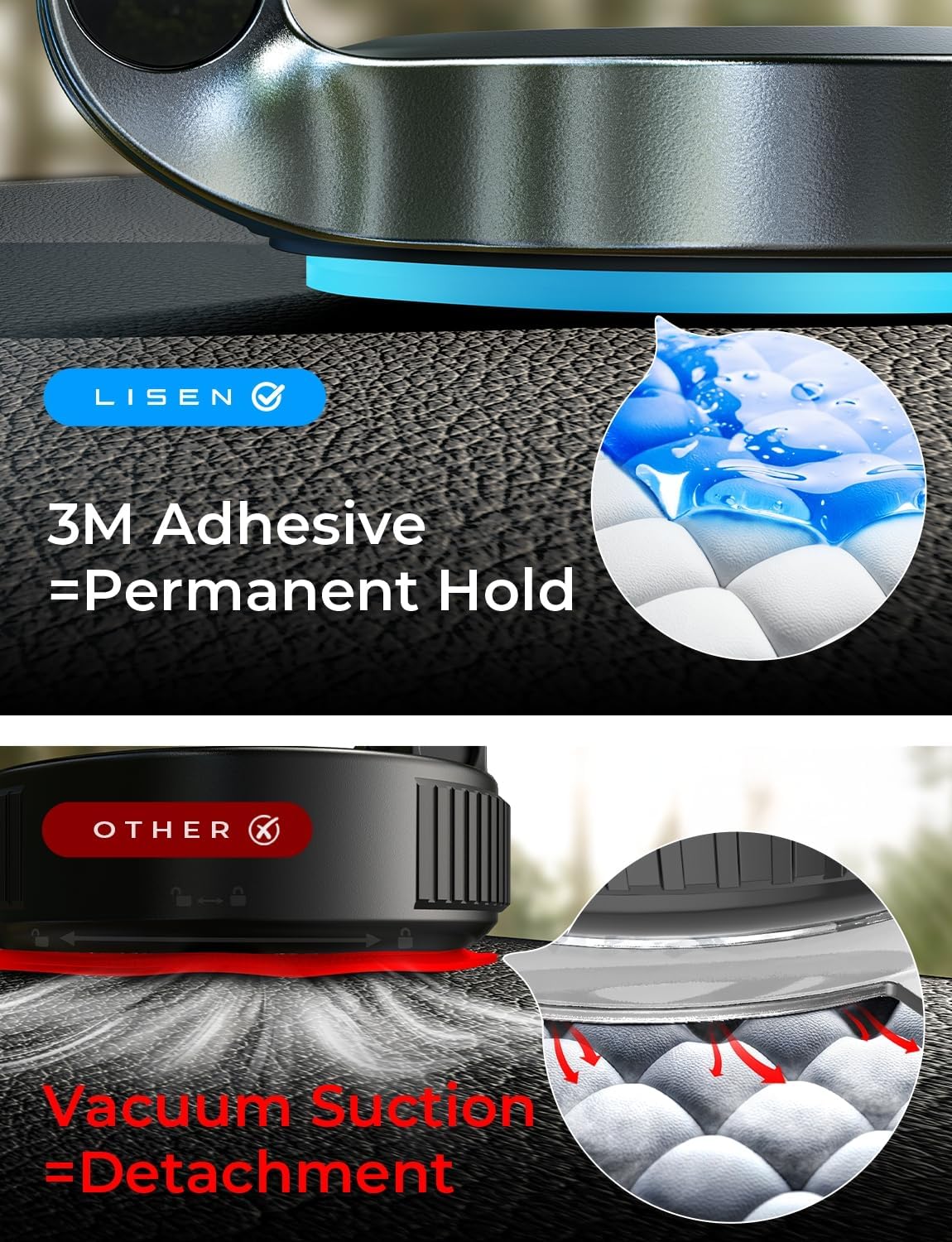 LISEN for MagSafe Car Mount for iPhone 17 PRO MAX, Extra Small Ultra Magnetic Phone Holder for Car Dashboard, Car Phone Holder, Car Accessories for Women Men, Fit for iPhone17 Pro/Air/Max 16 15 14 13