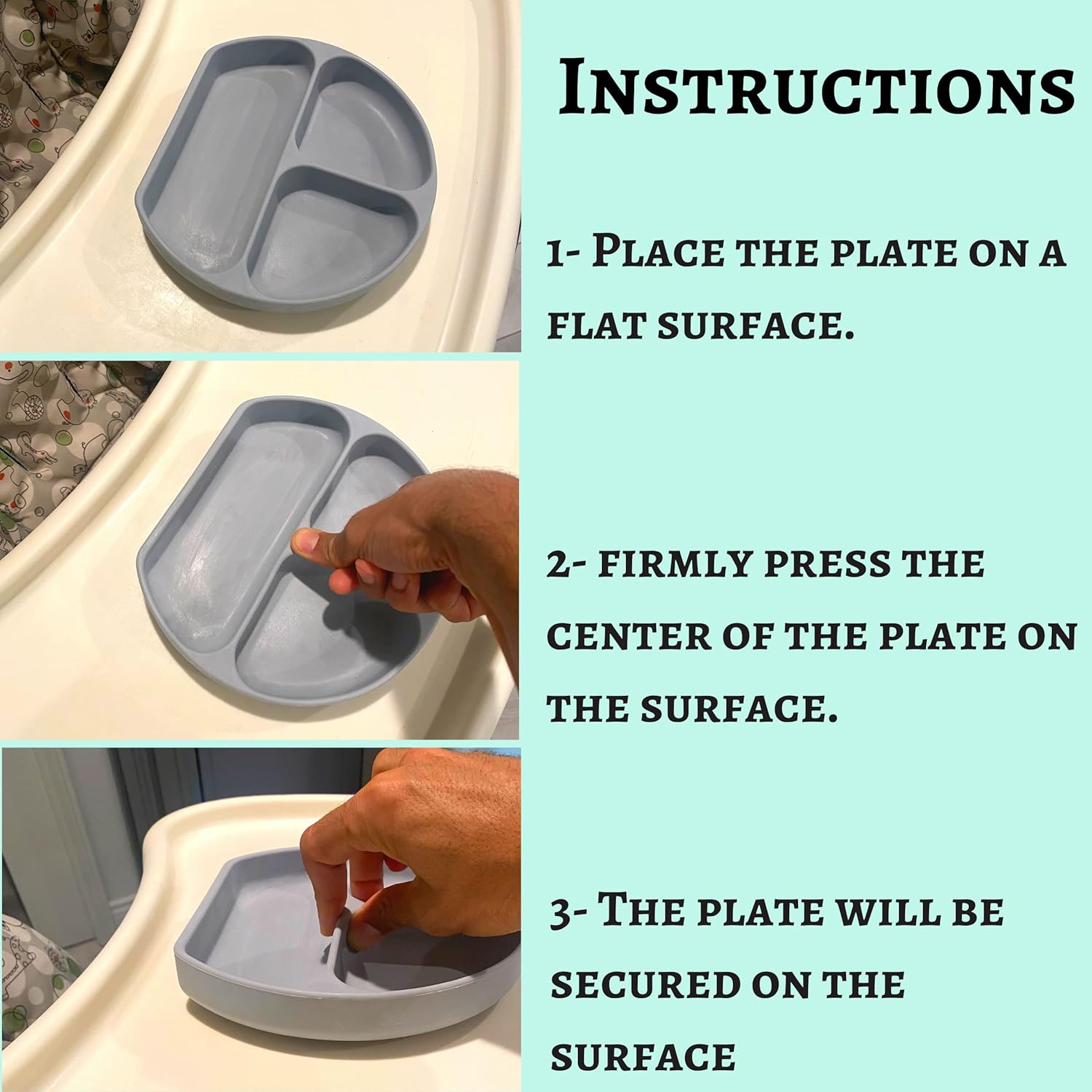 Silicon Suctio Plate fo Toddlers Baby Kids wit Suction
