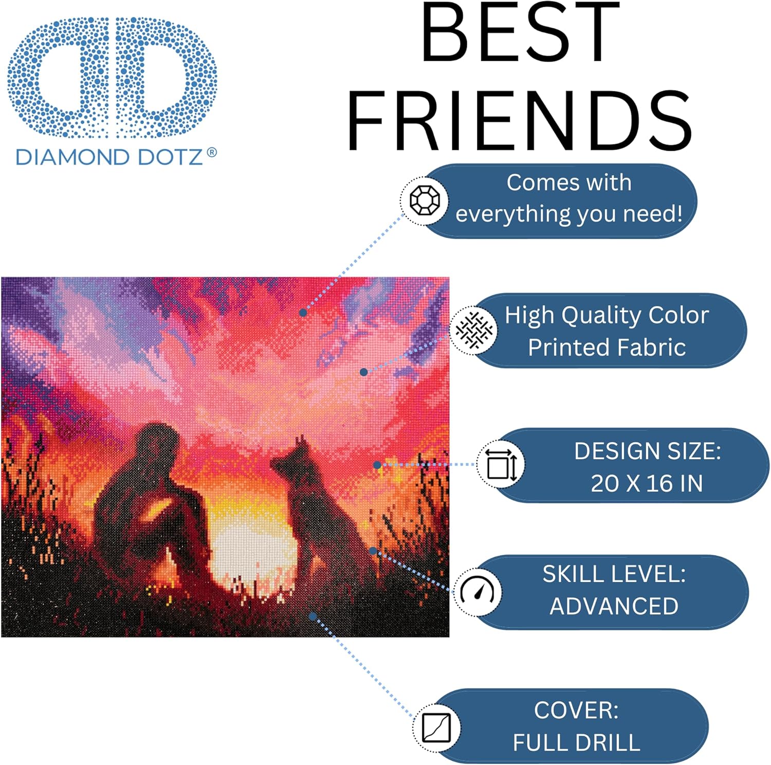 DIAMON DOT a Hom Bes Friend Diamon Paintin Kit fo Adult Diamon Ar Kit Relaxin Creativ Craf Ki wit Dot Gem 20x16